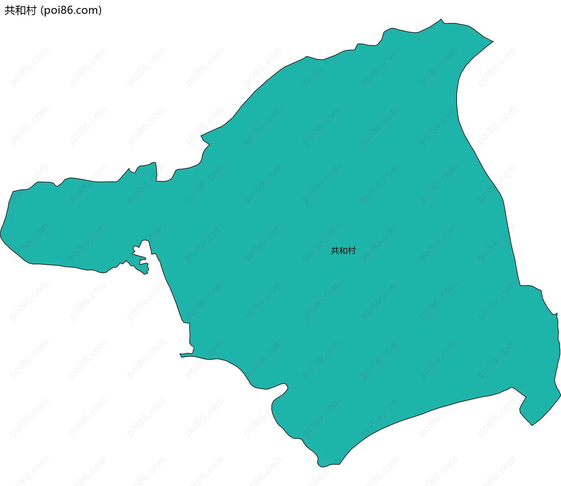 共和村边界地图