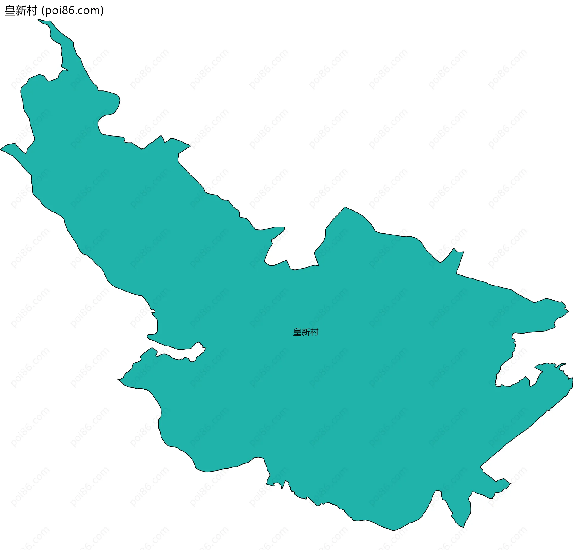 皇新村边界地图