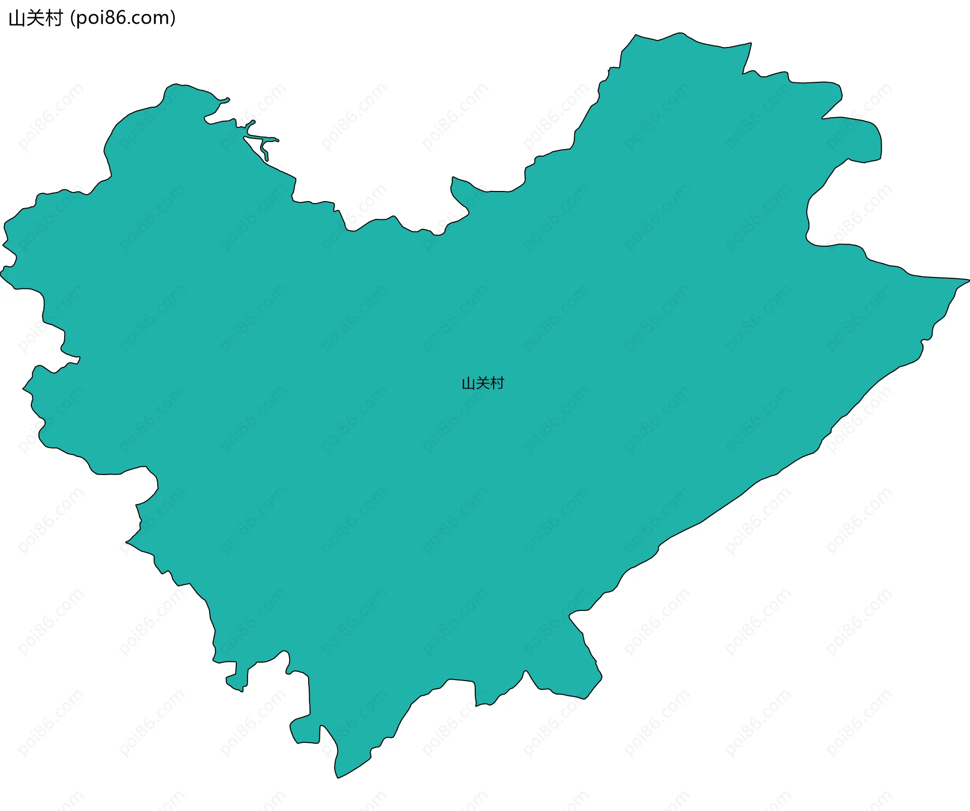 山关村边界地图