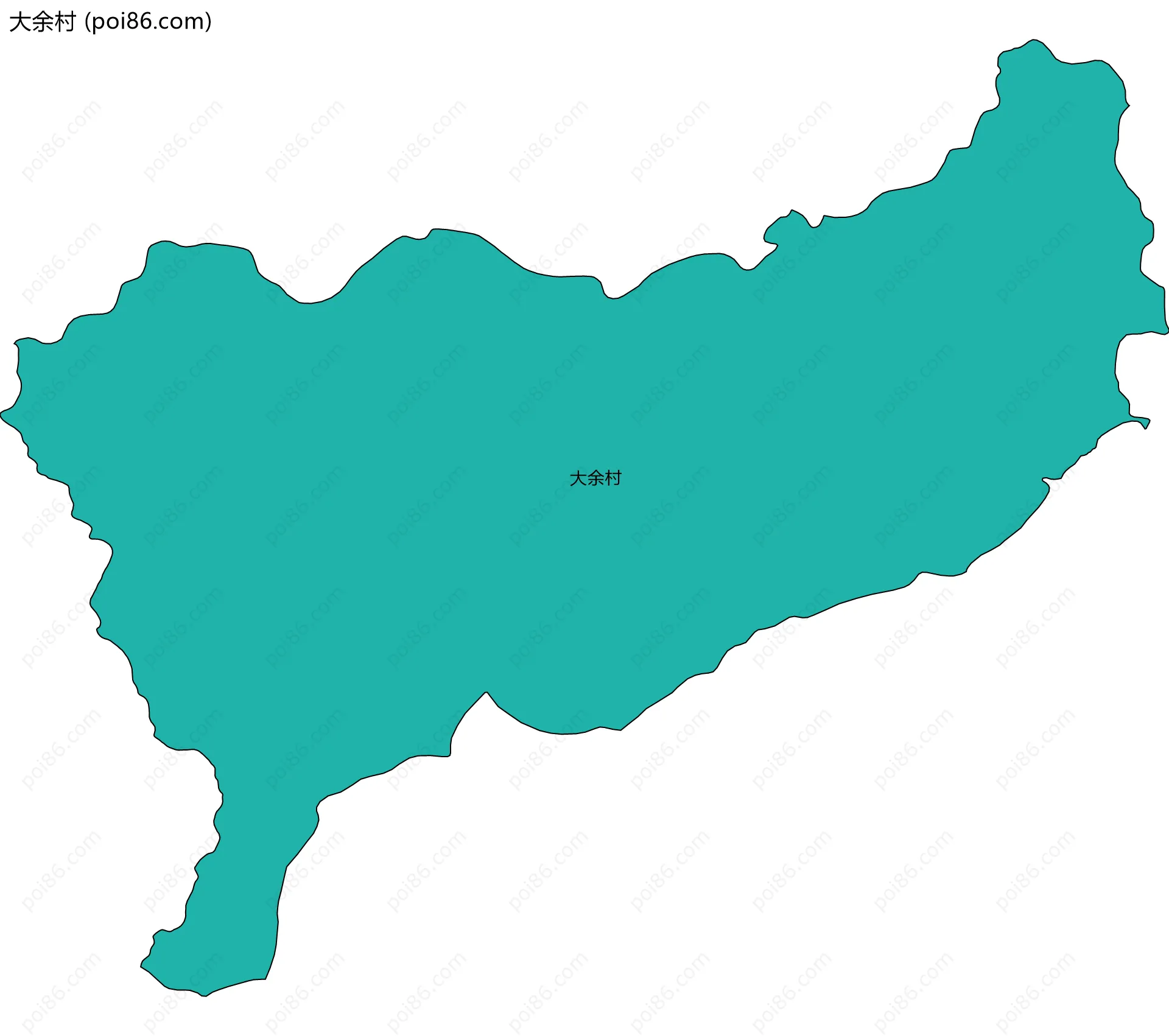 大余村边界地图