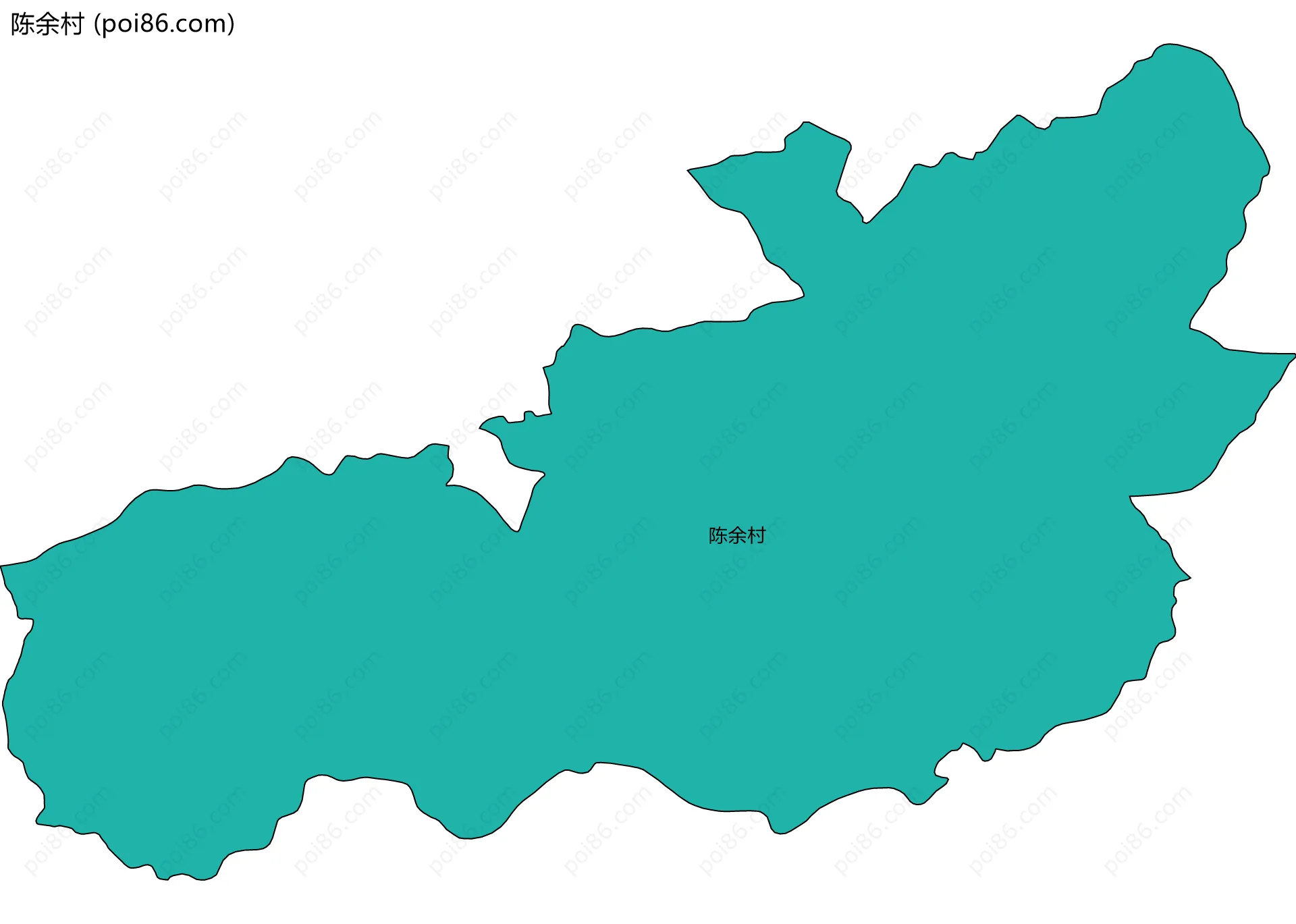 陈余村边界地图