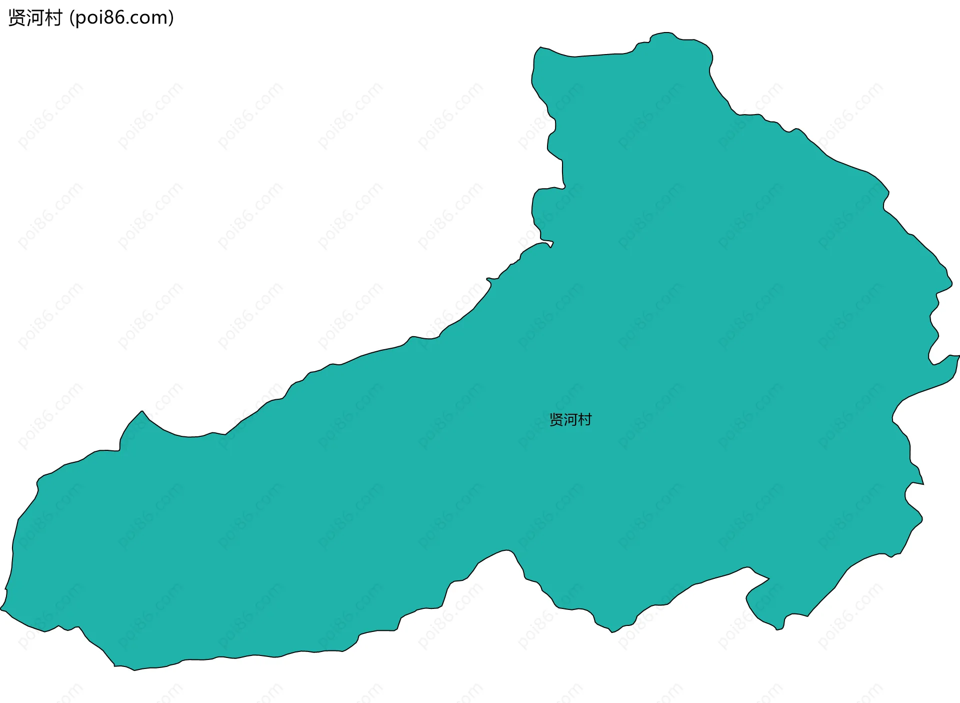 贤河村边界地图