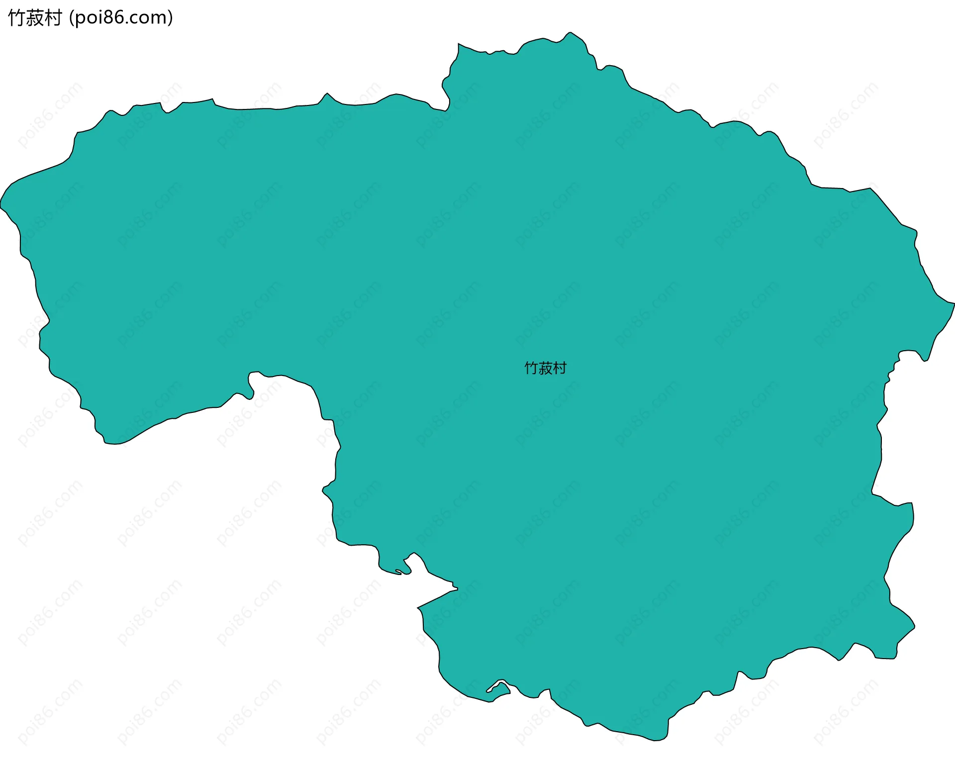 竹菽村边界地图