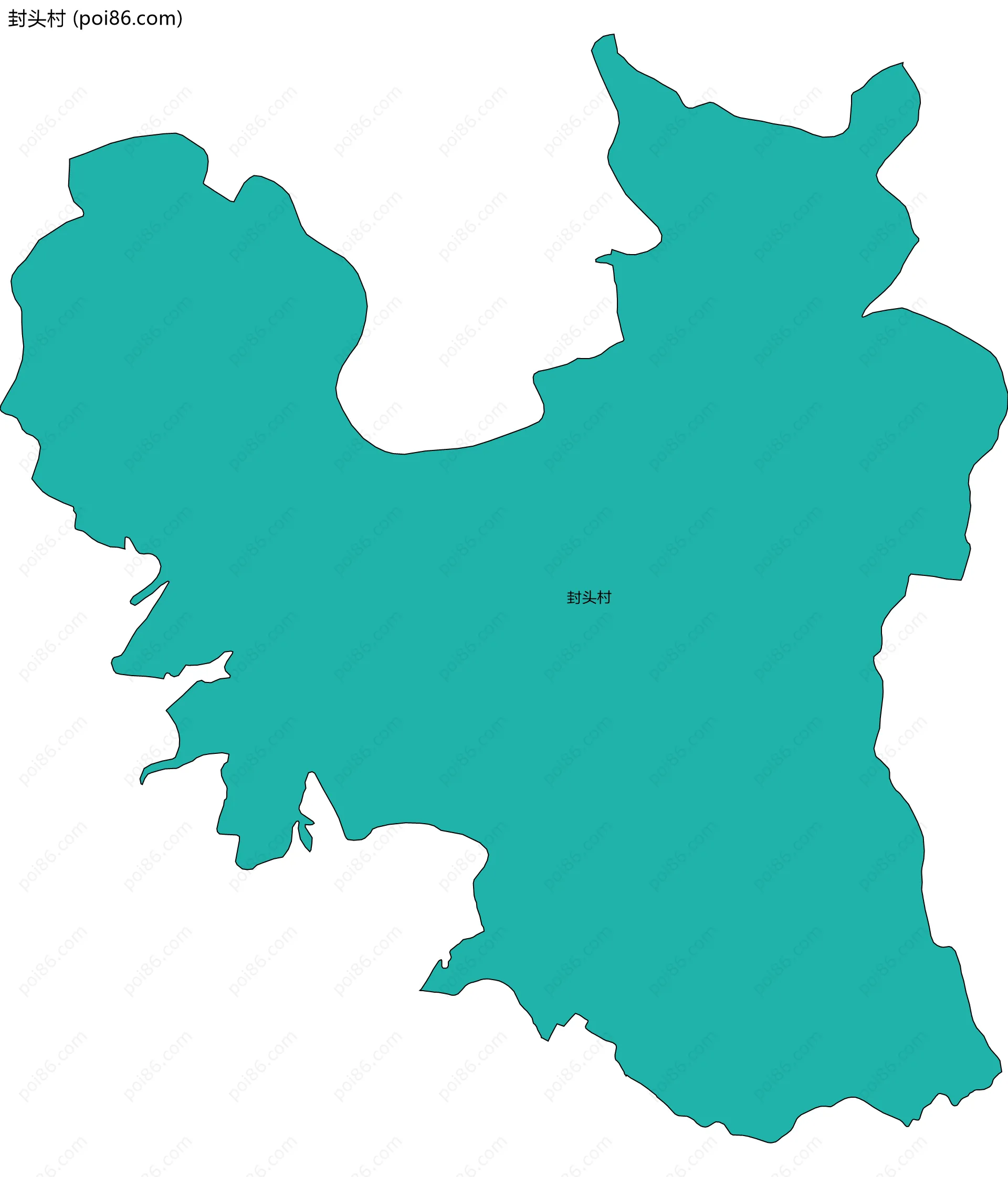 封头村边界地图