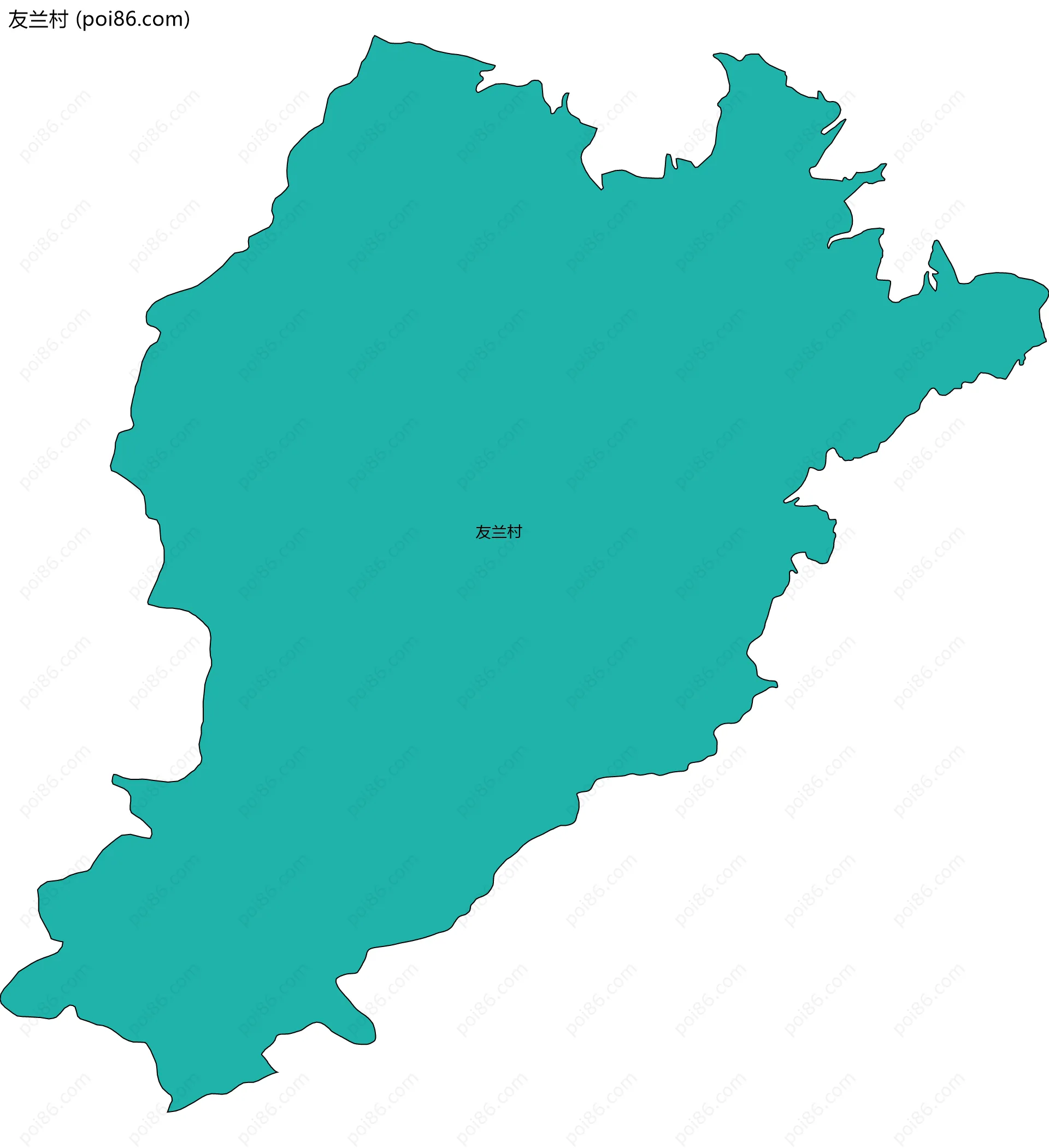 友兰村边界地图