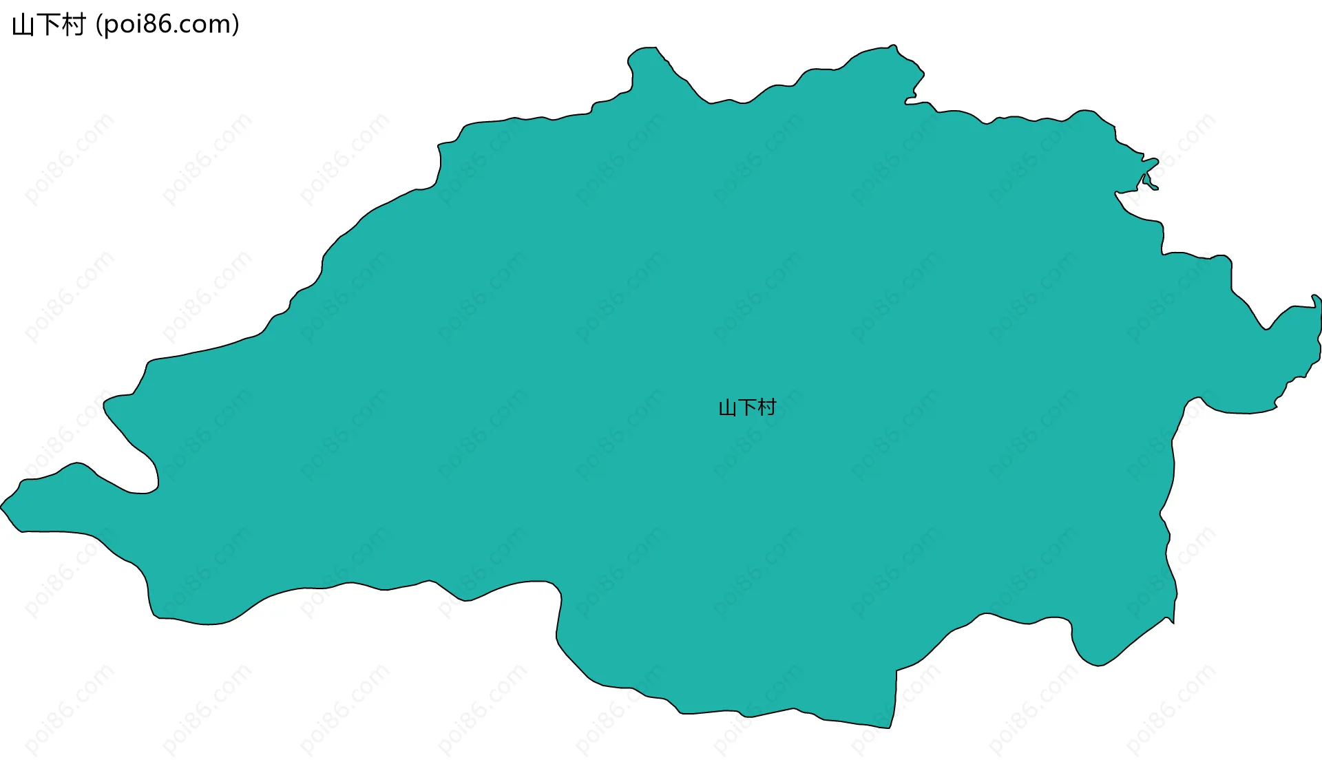 山下村边界地图