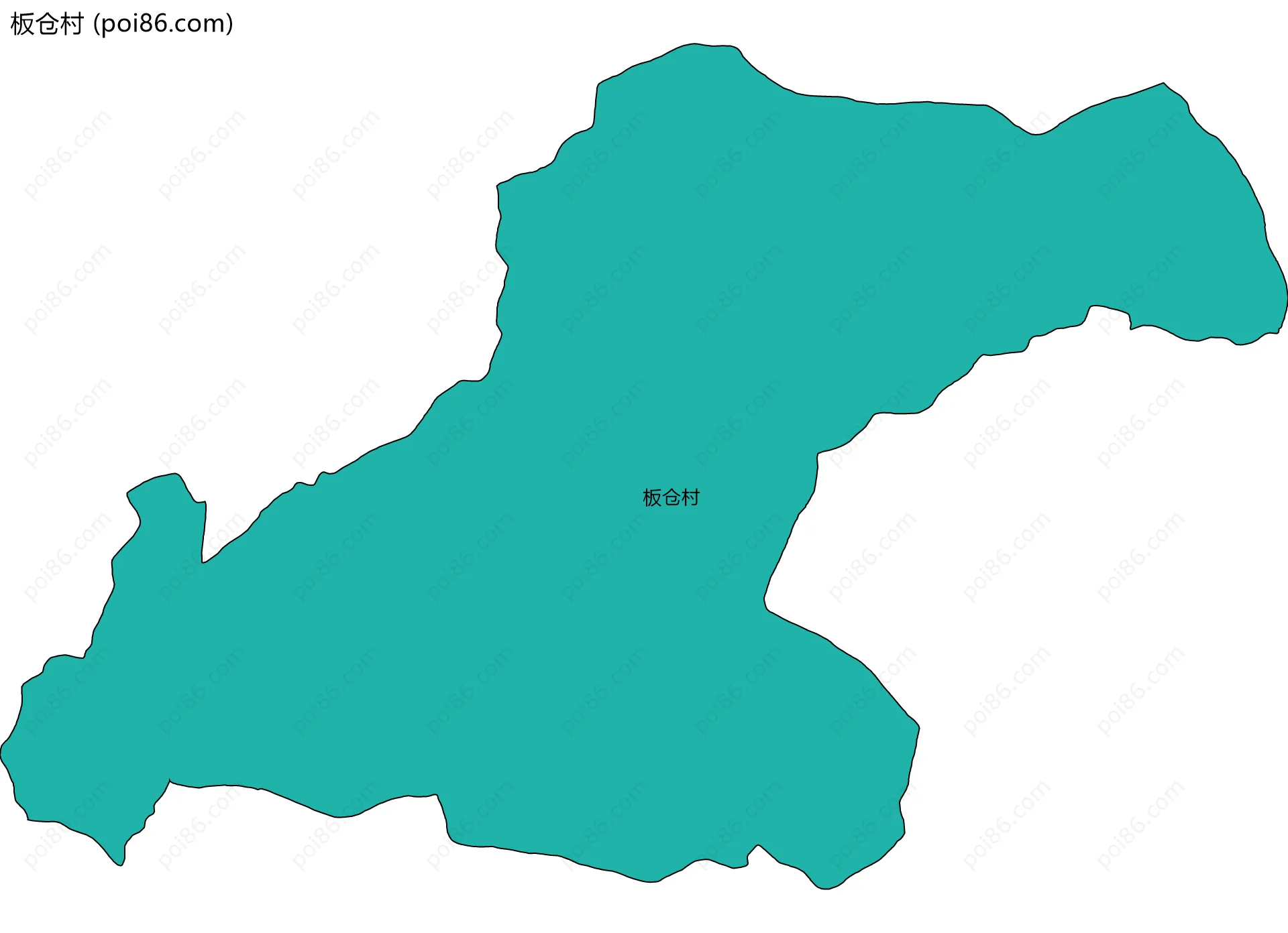 板仓村边界地图