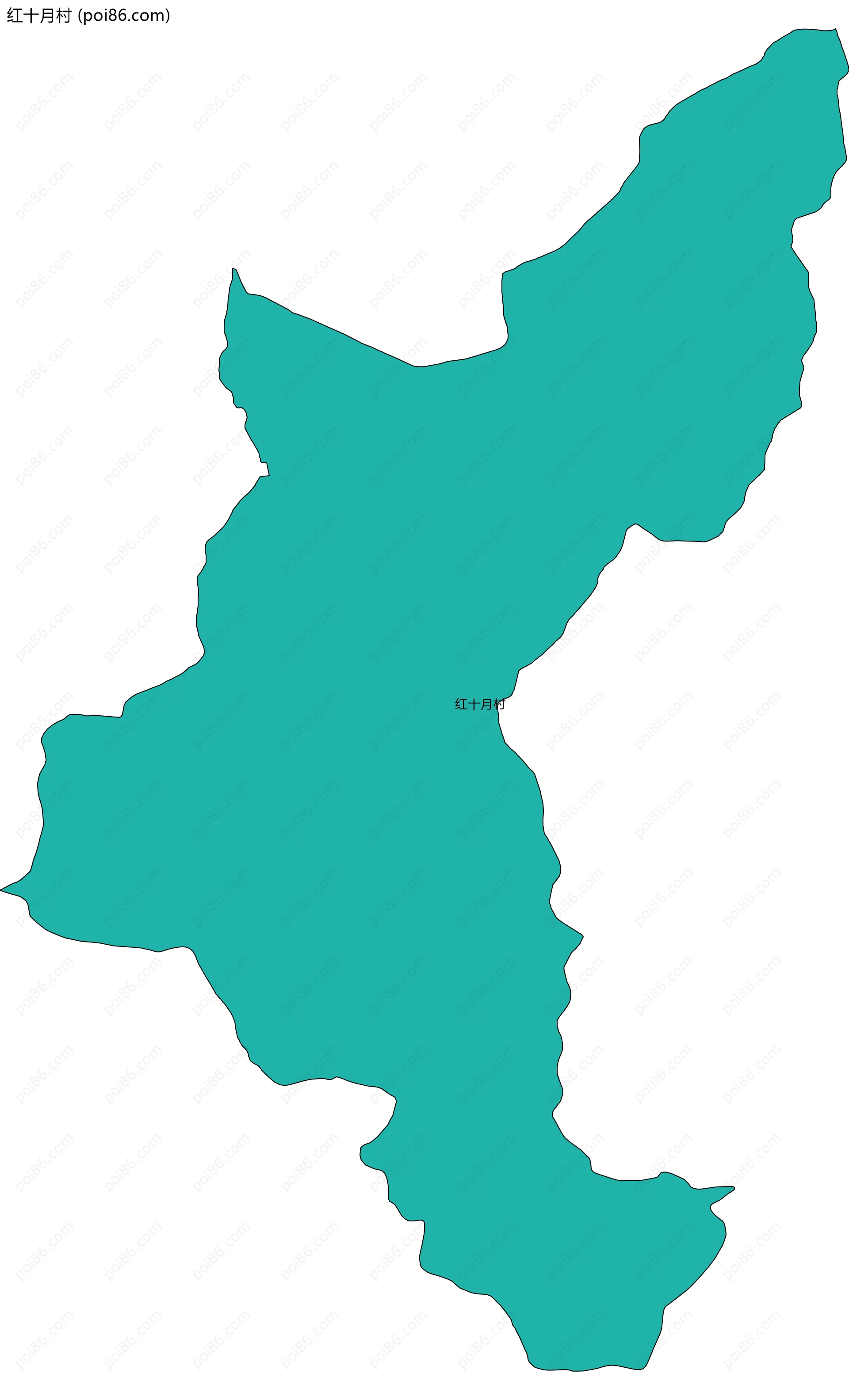 红十月村边界地图