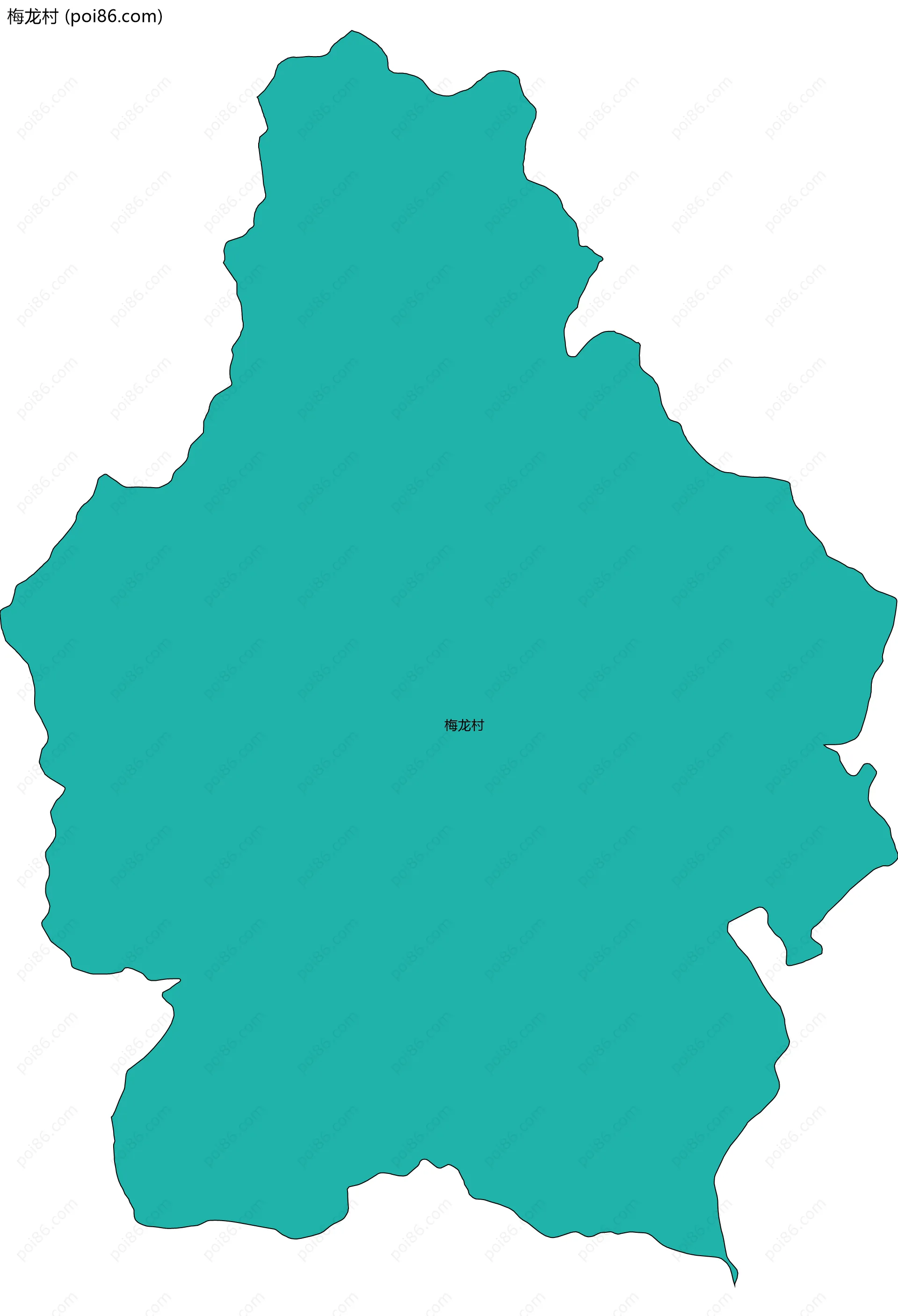 梅龙村边界地图