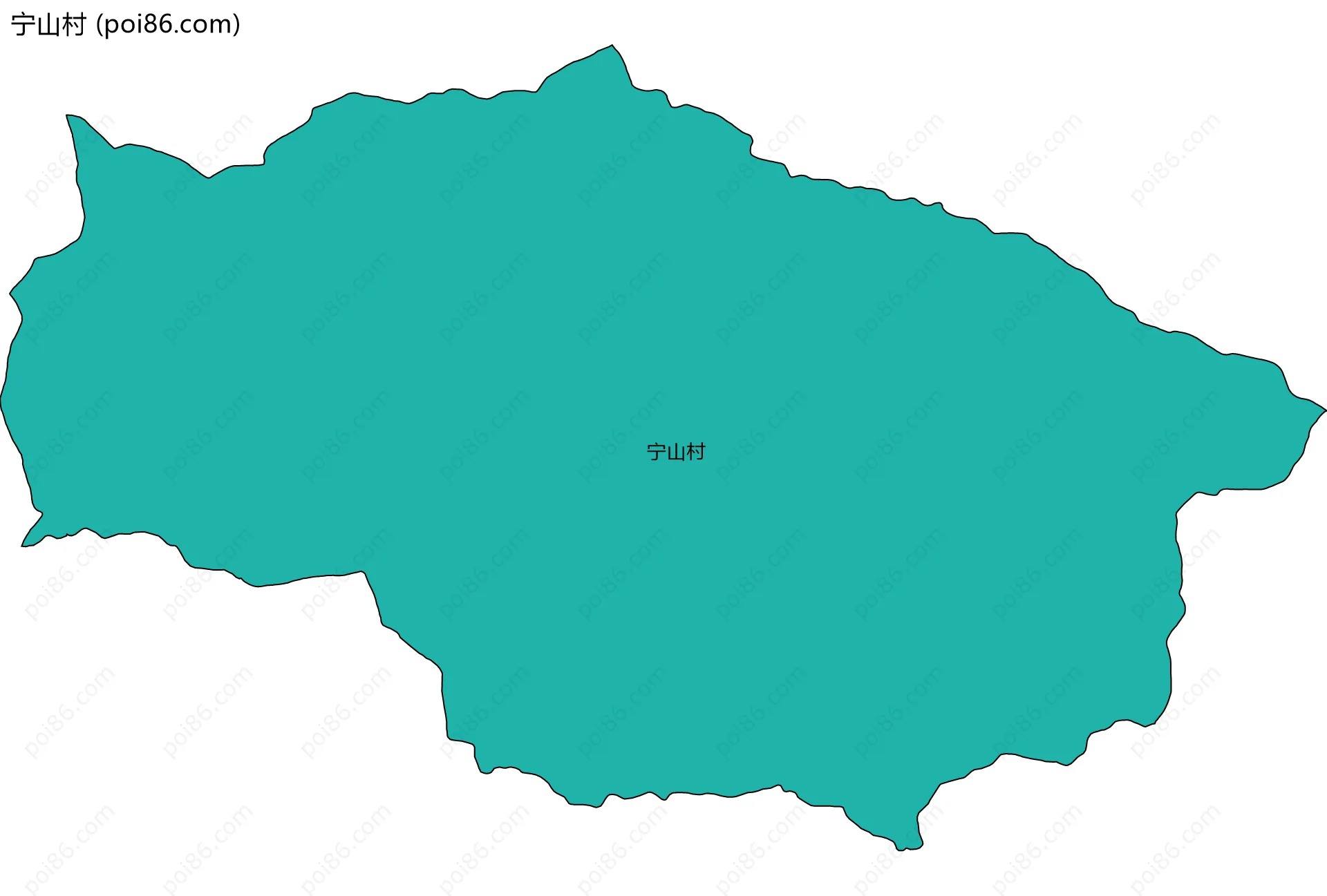 宁山村边界地图