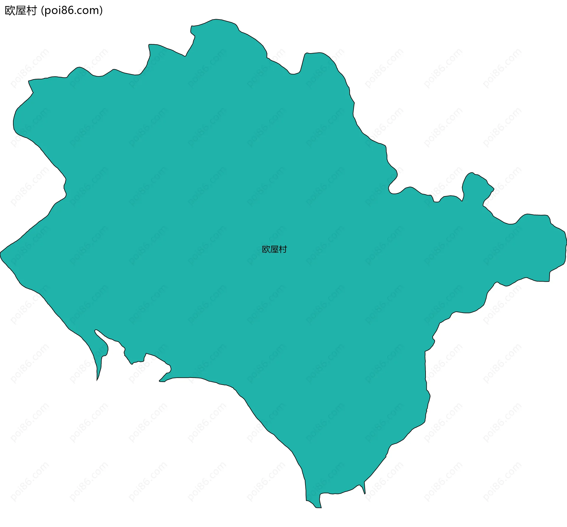 欧屋村边界地图