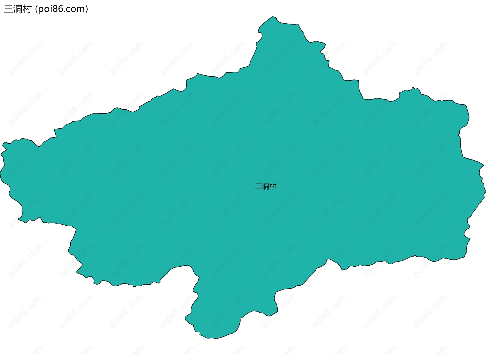 三洞村边界地图