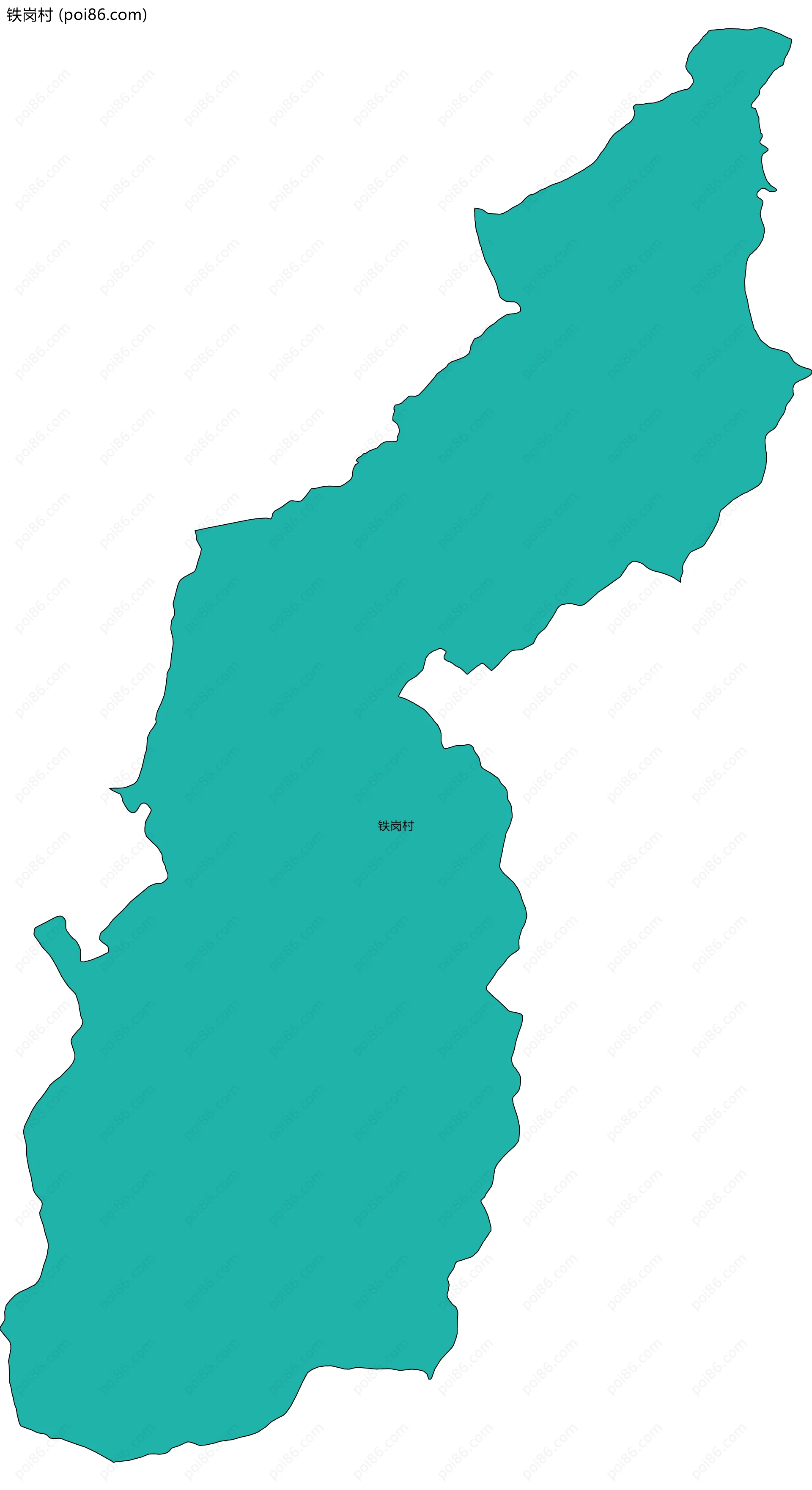 铁岗村边界地图