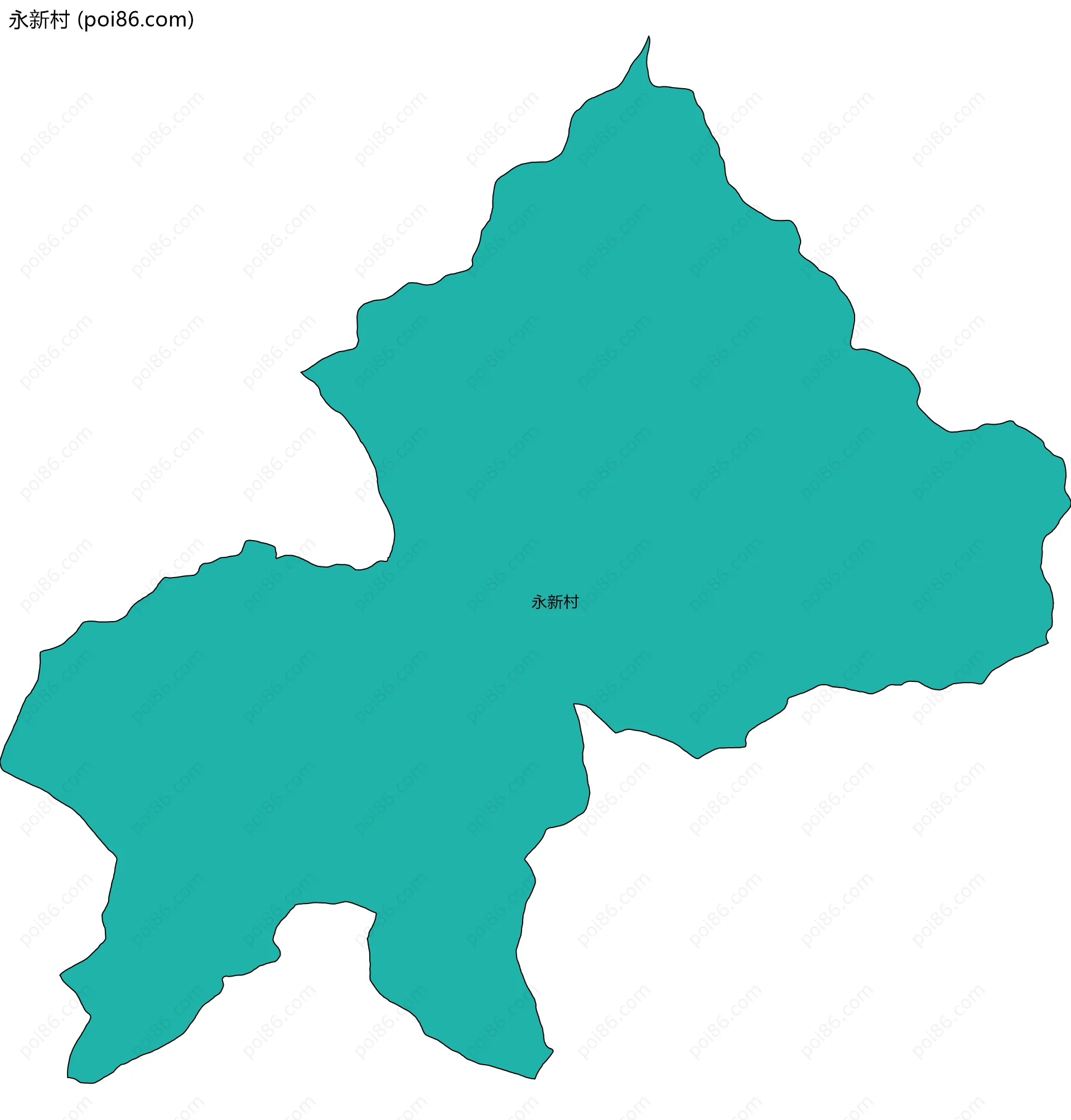 永新村边界地图