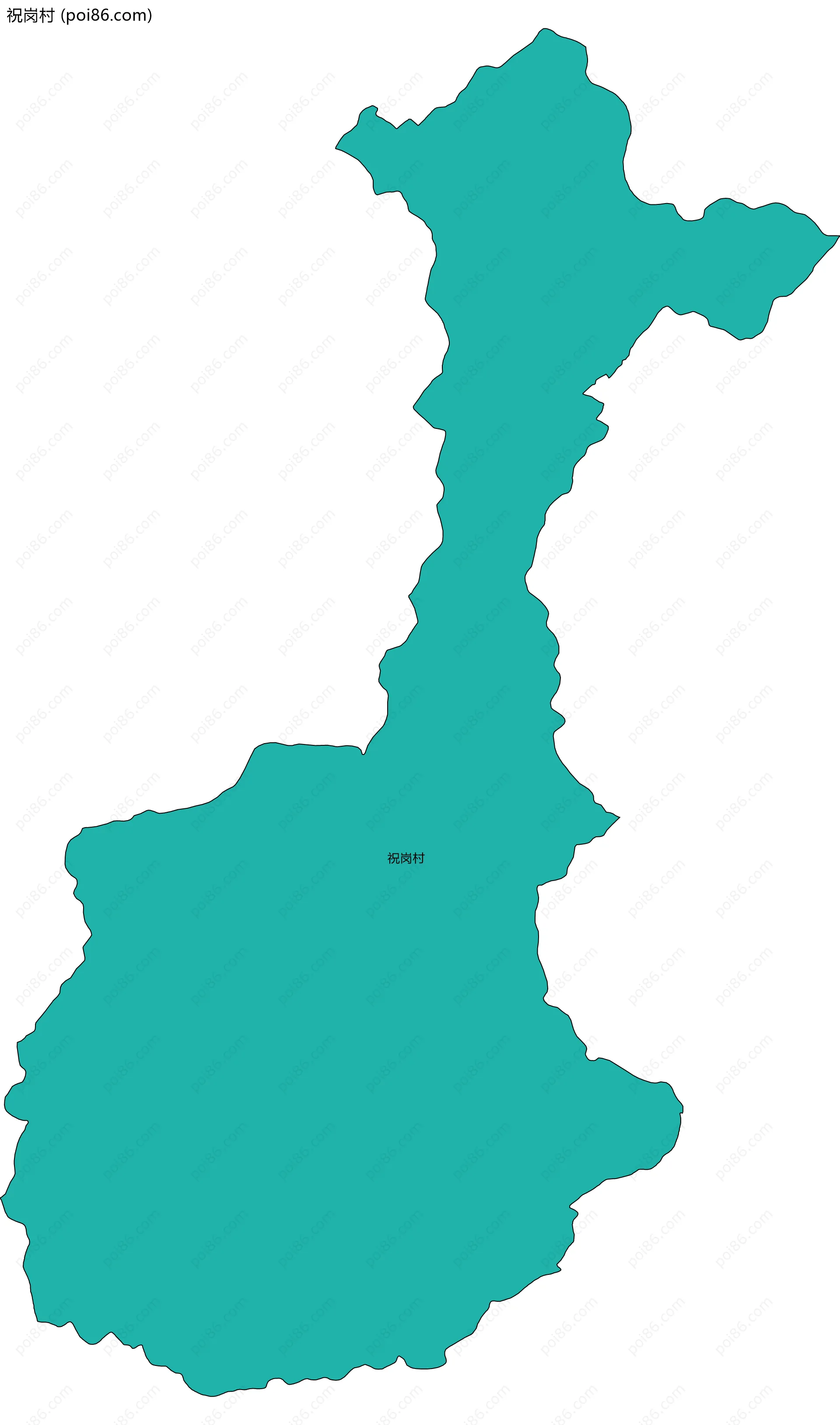 祝岗村边界地图