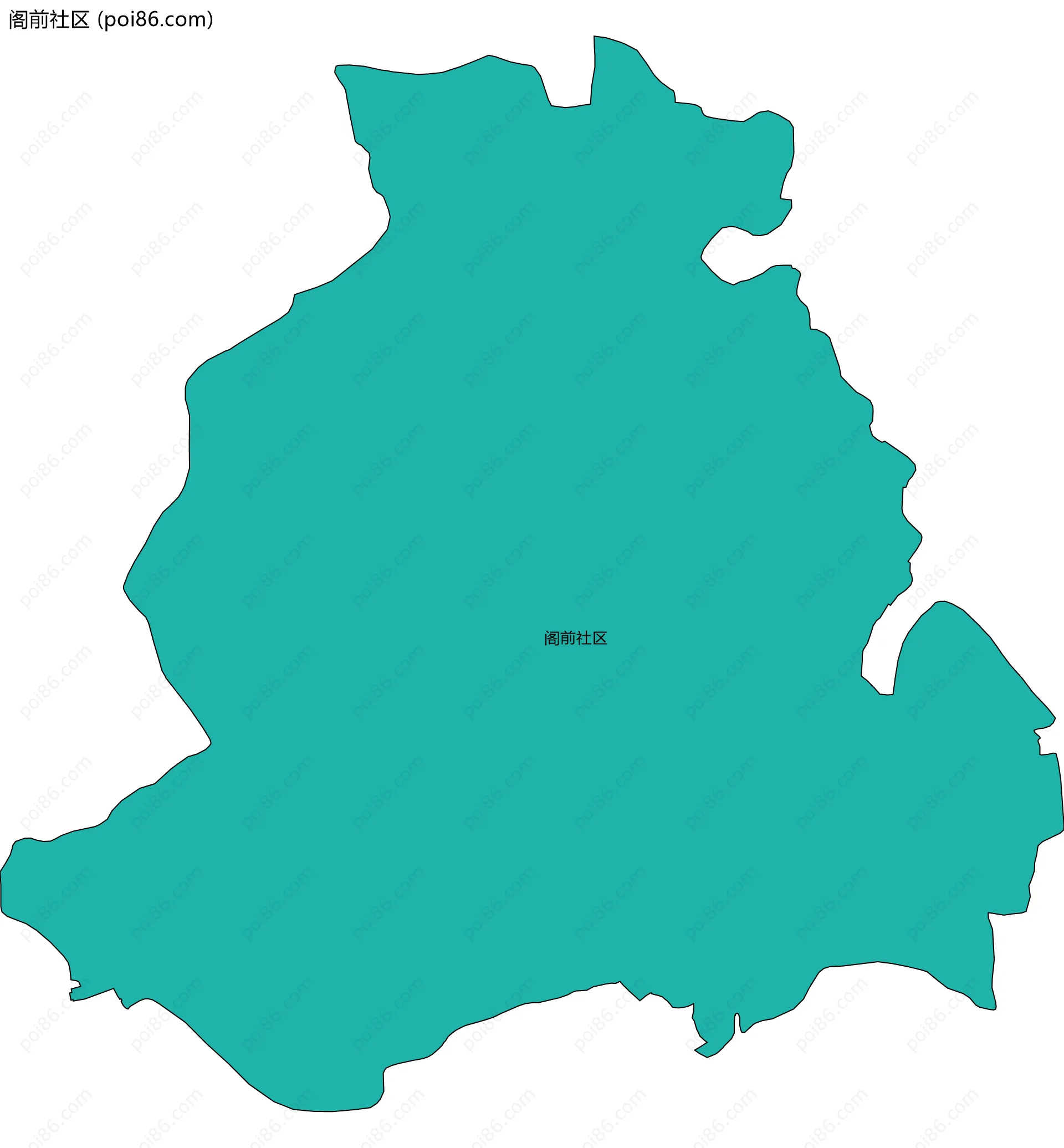 阁前社区边界地图