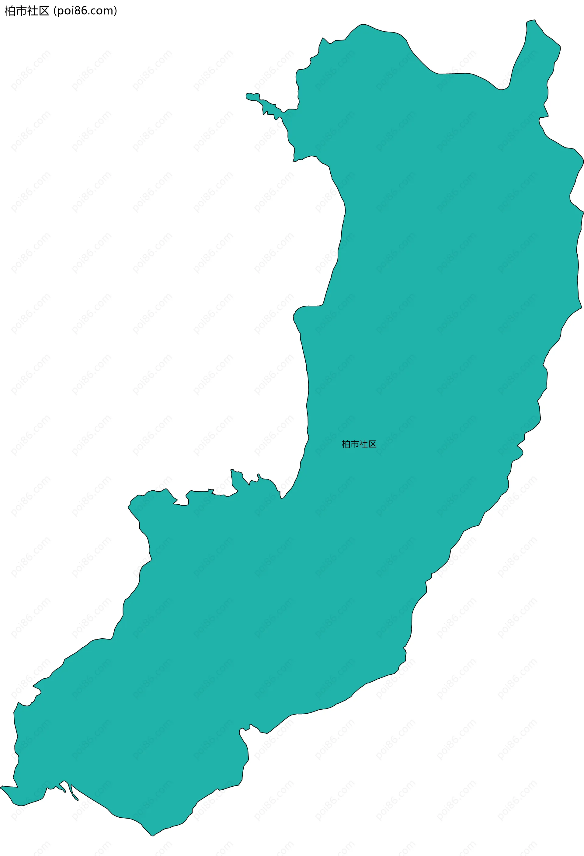 柏市社区边界地图