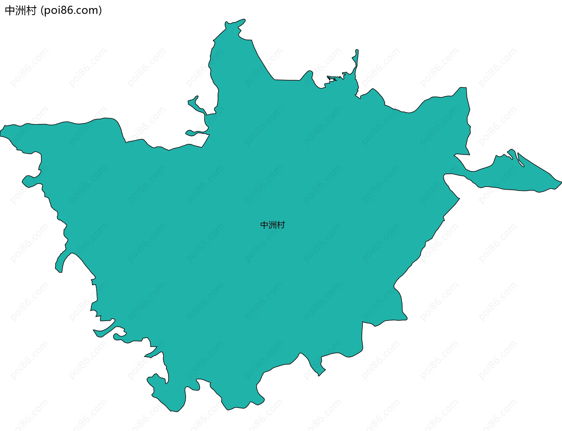 中洲村边界地图
