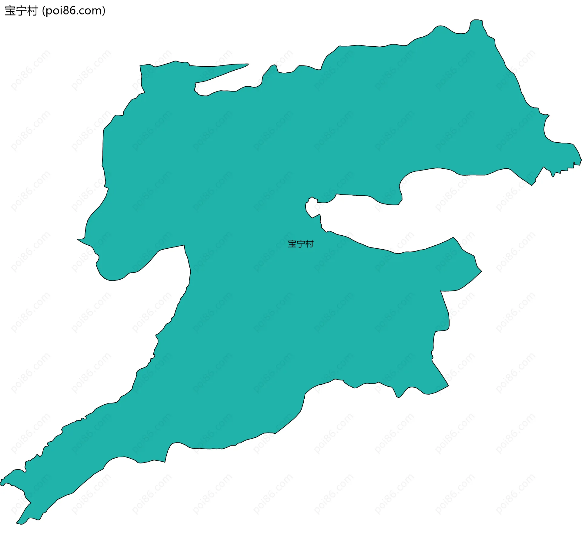 宝宁村边界地图