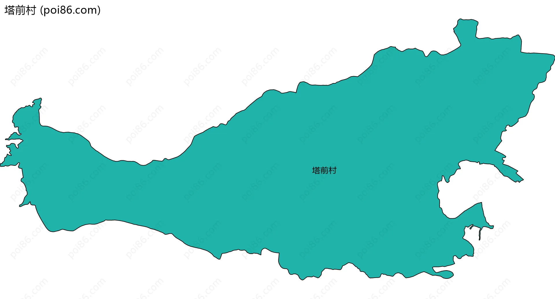 塔前村边界地图