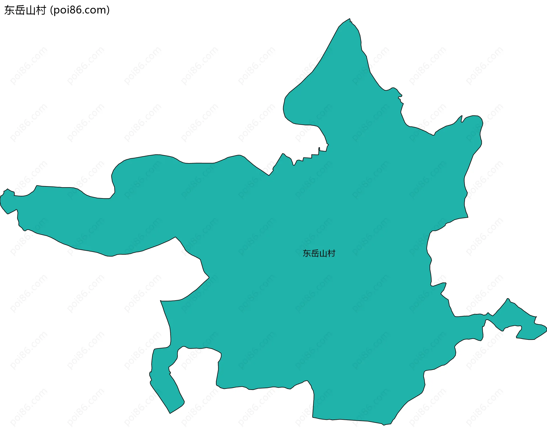 东岳山村边界地图