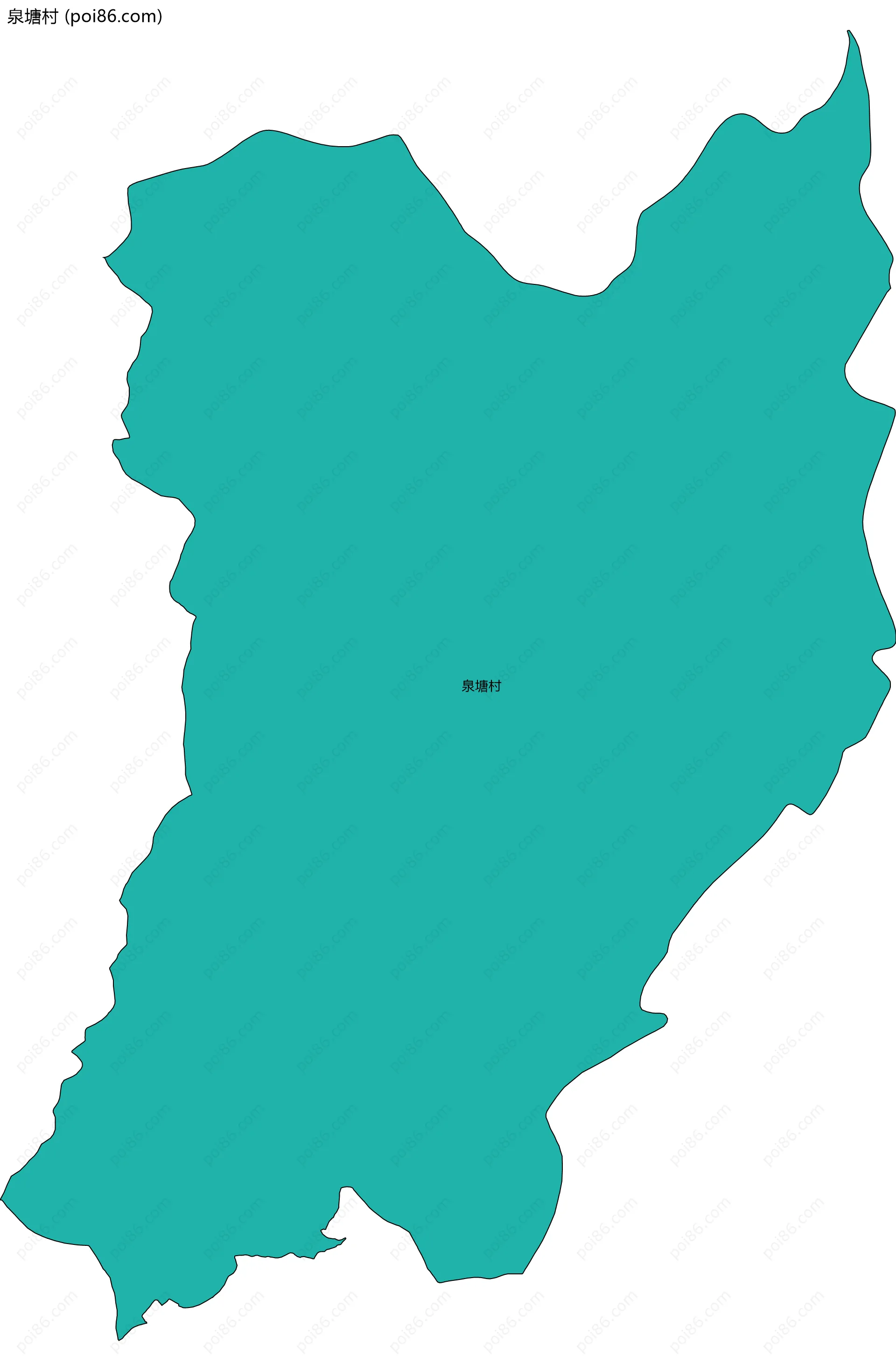 泉塘村边界地图