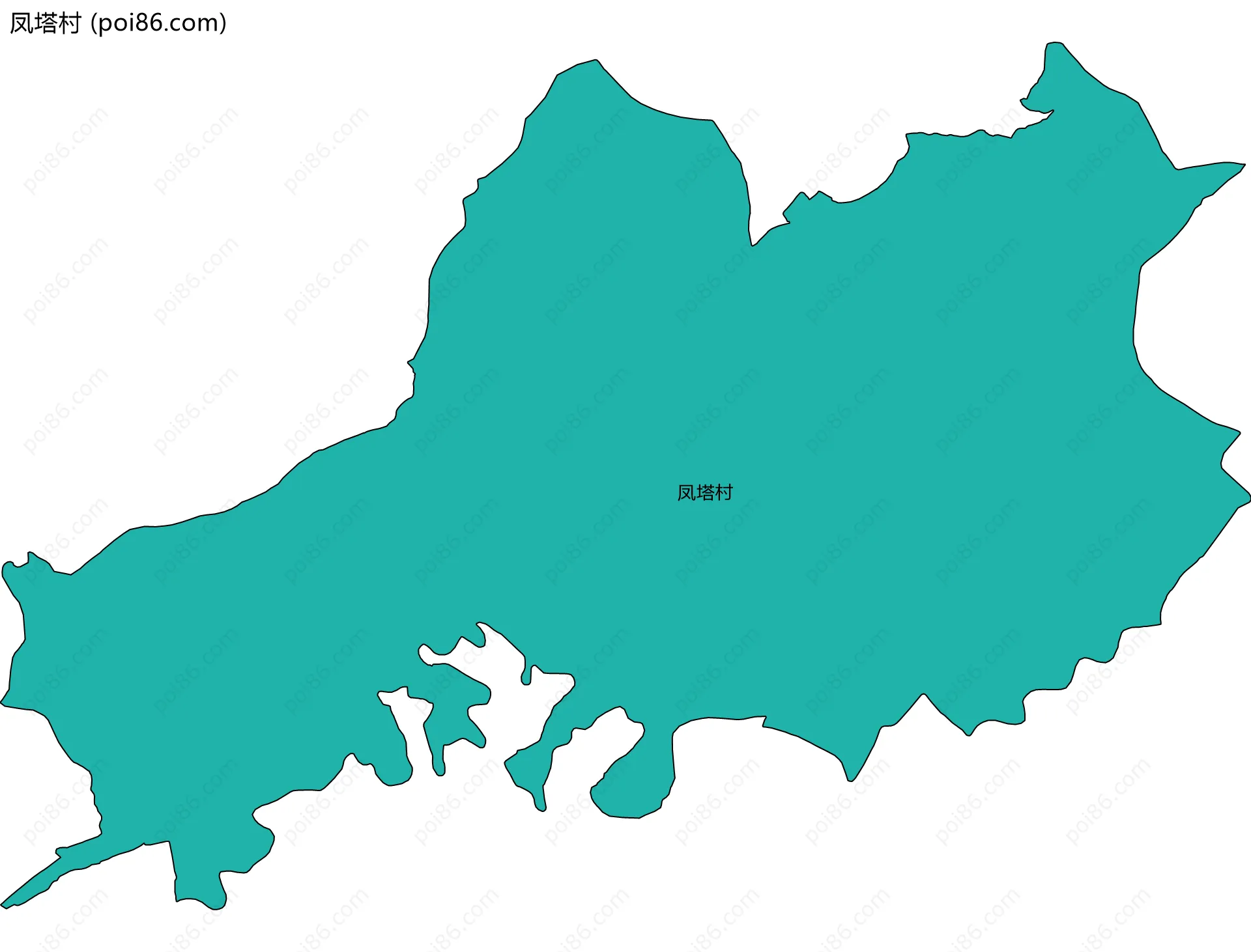 凤塔村边界地图