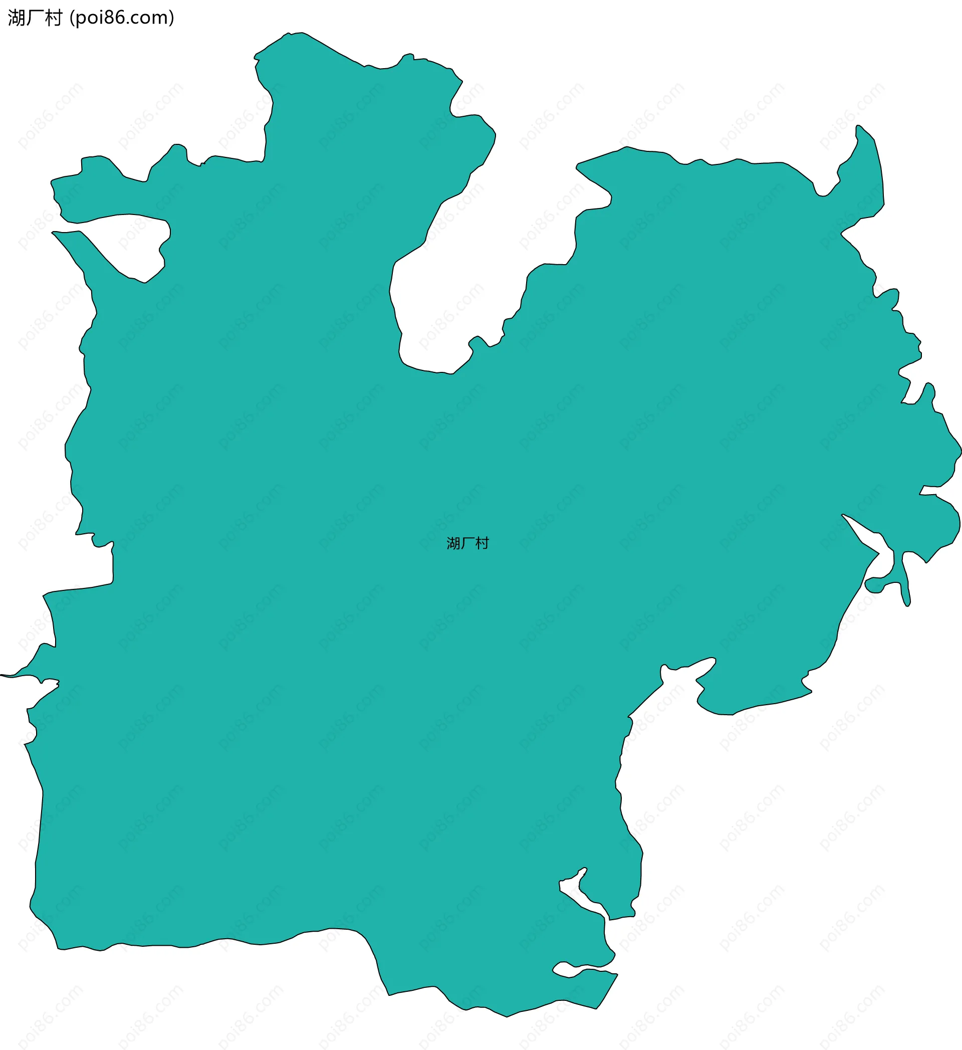 湖厂村边界地图