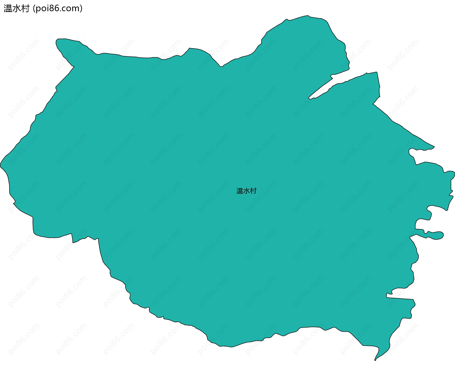 温水村边界地图