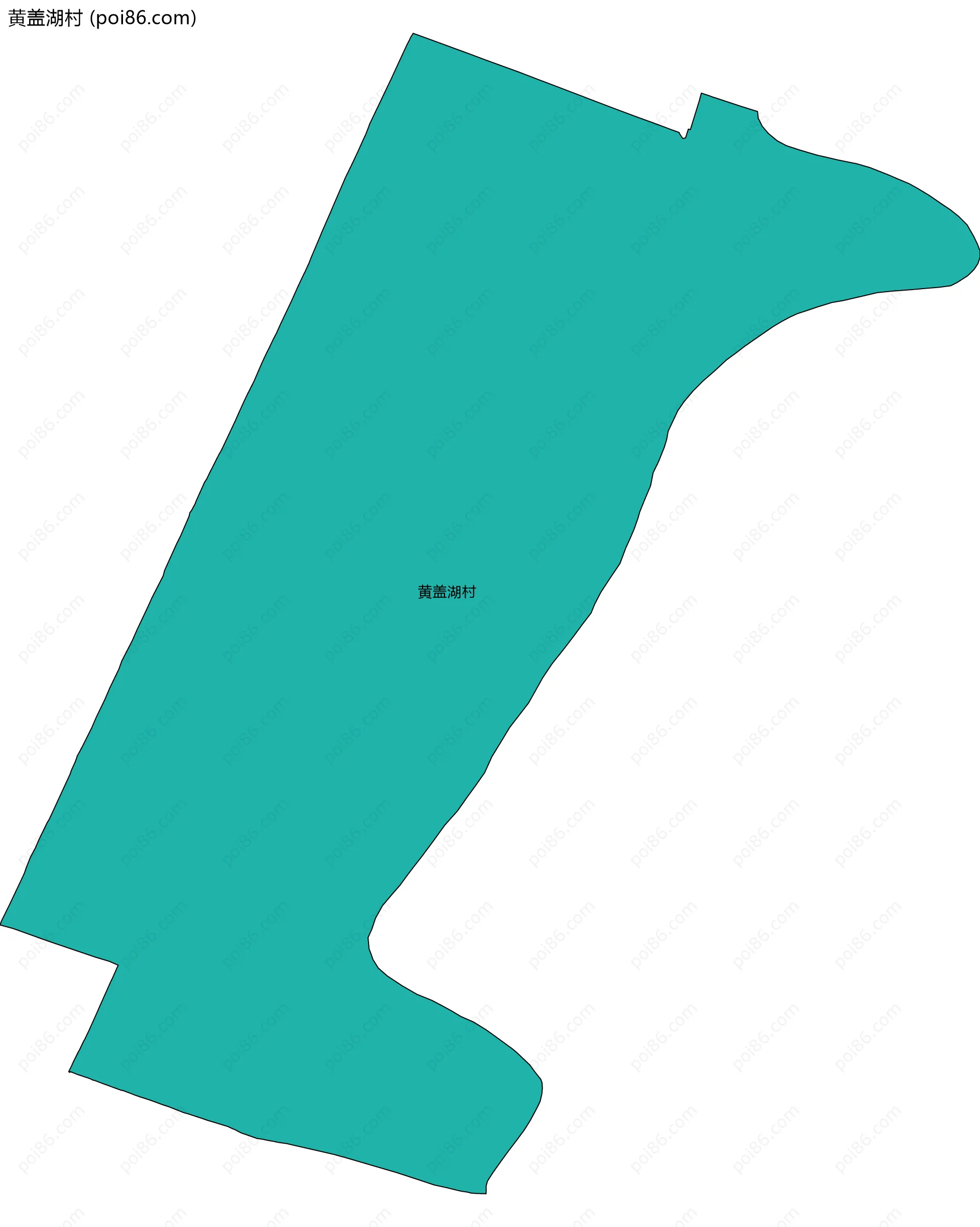 黄盖湖村边界地图