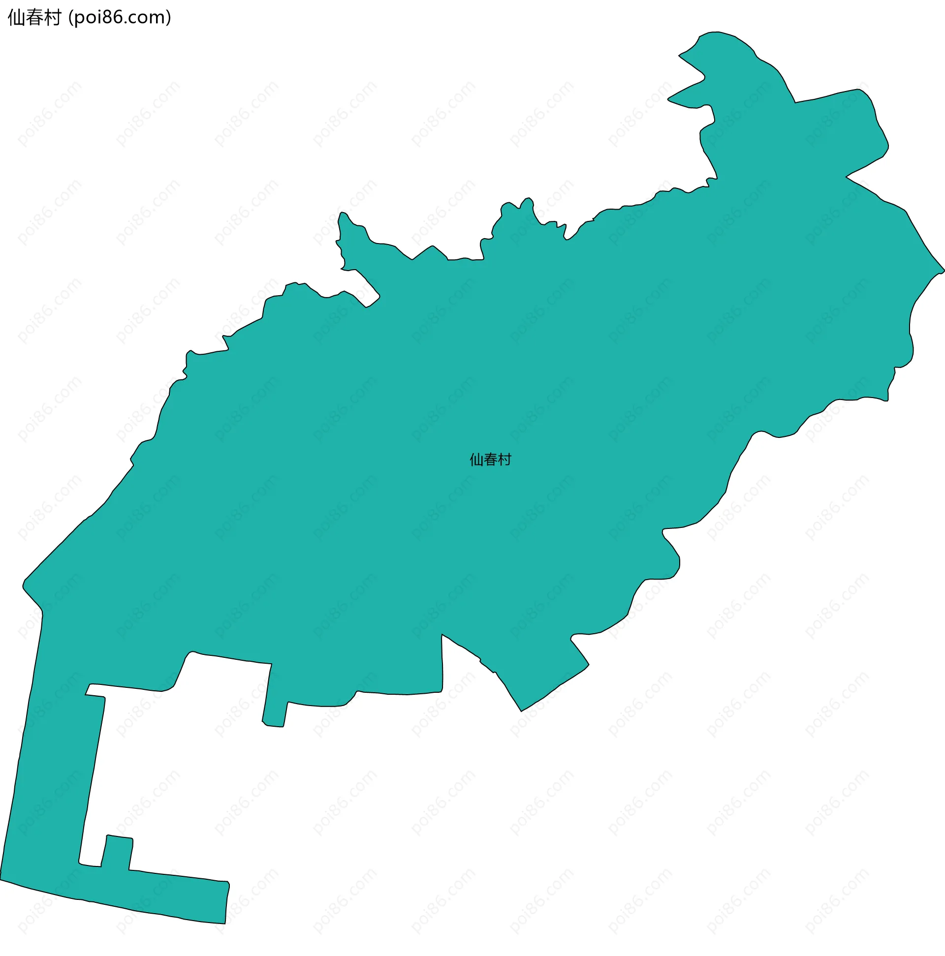 仙春村边界地图