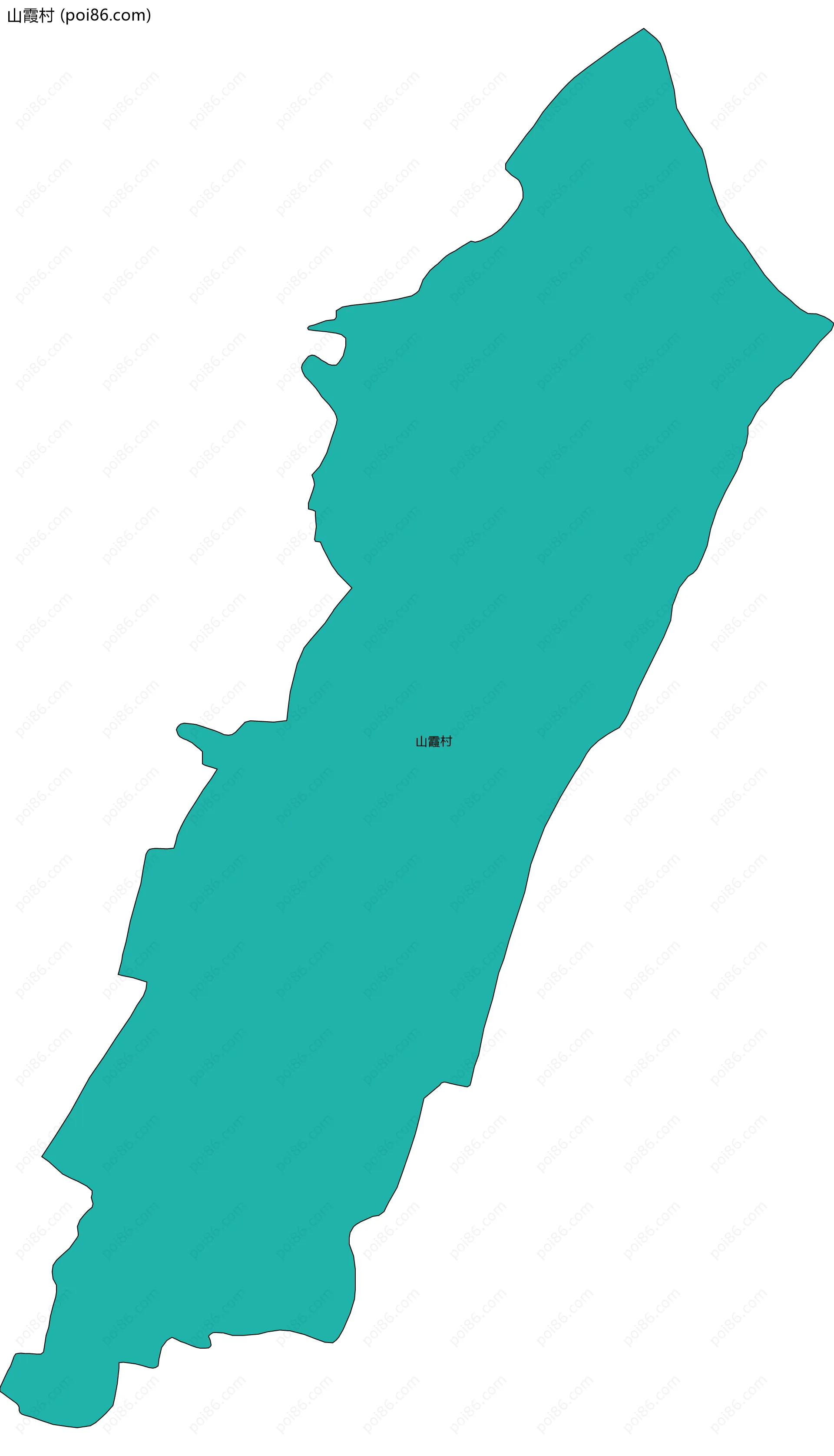 山霞村边界地图