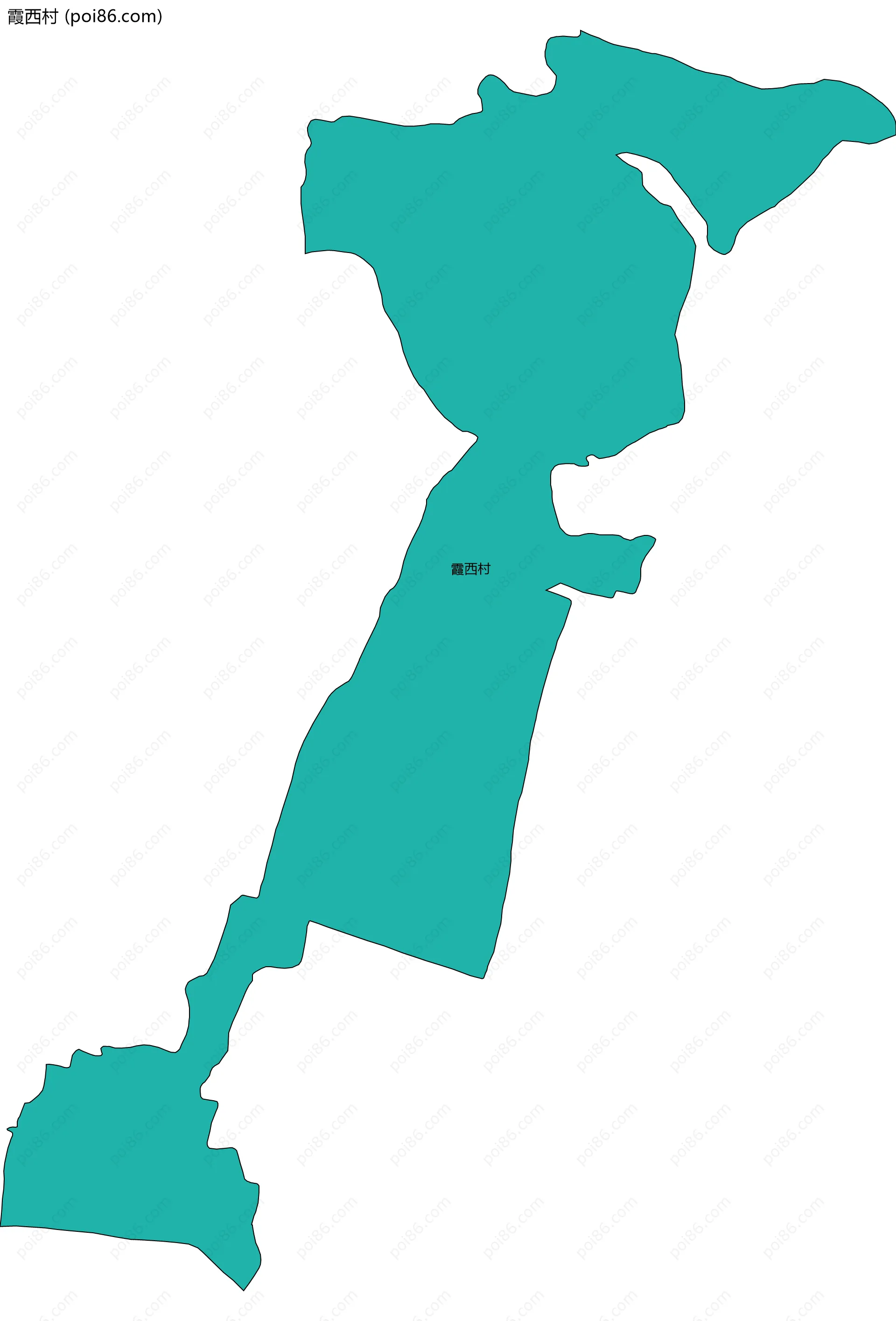 霞西村边界地图