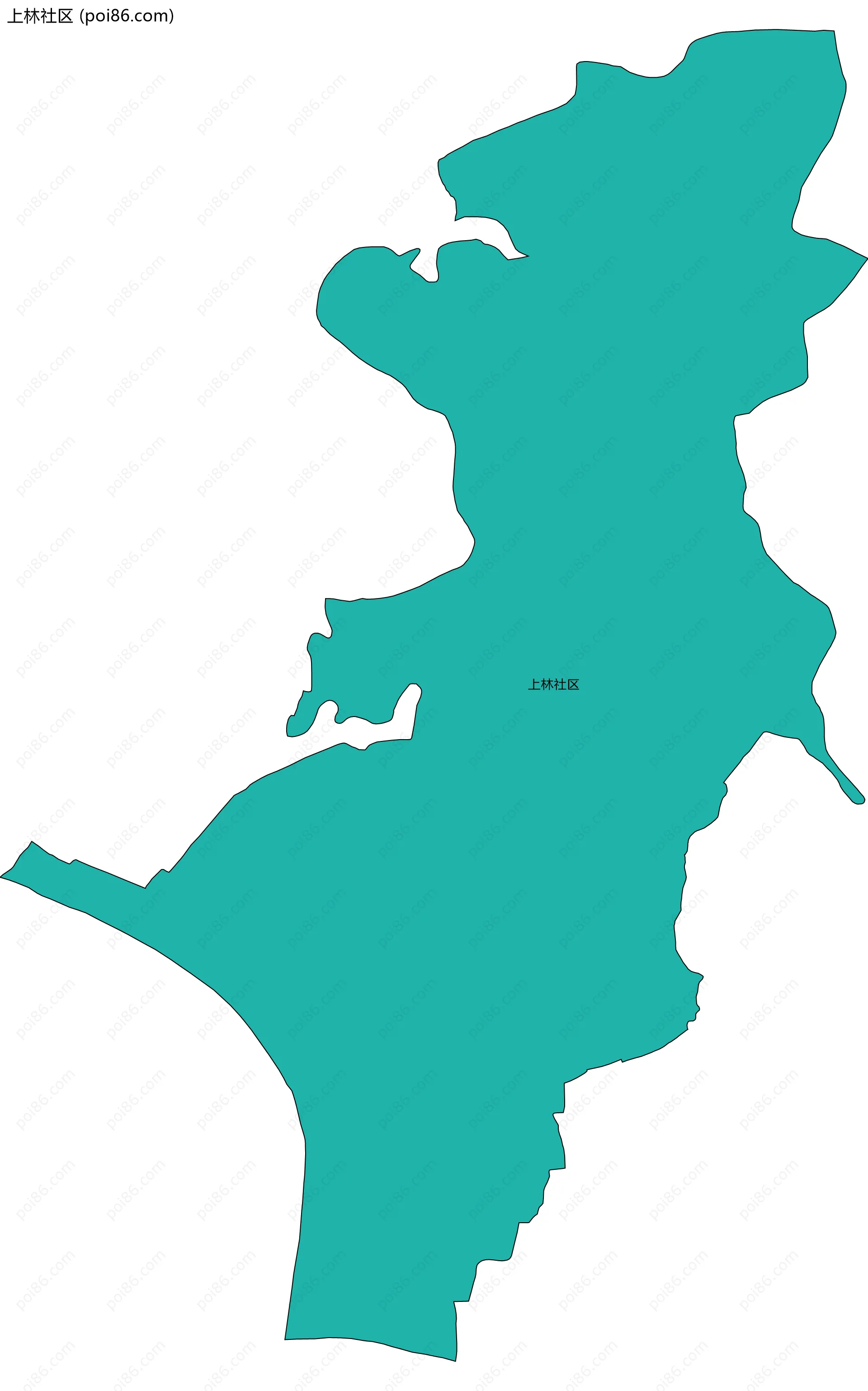 上林社区边界地图