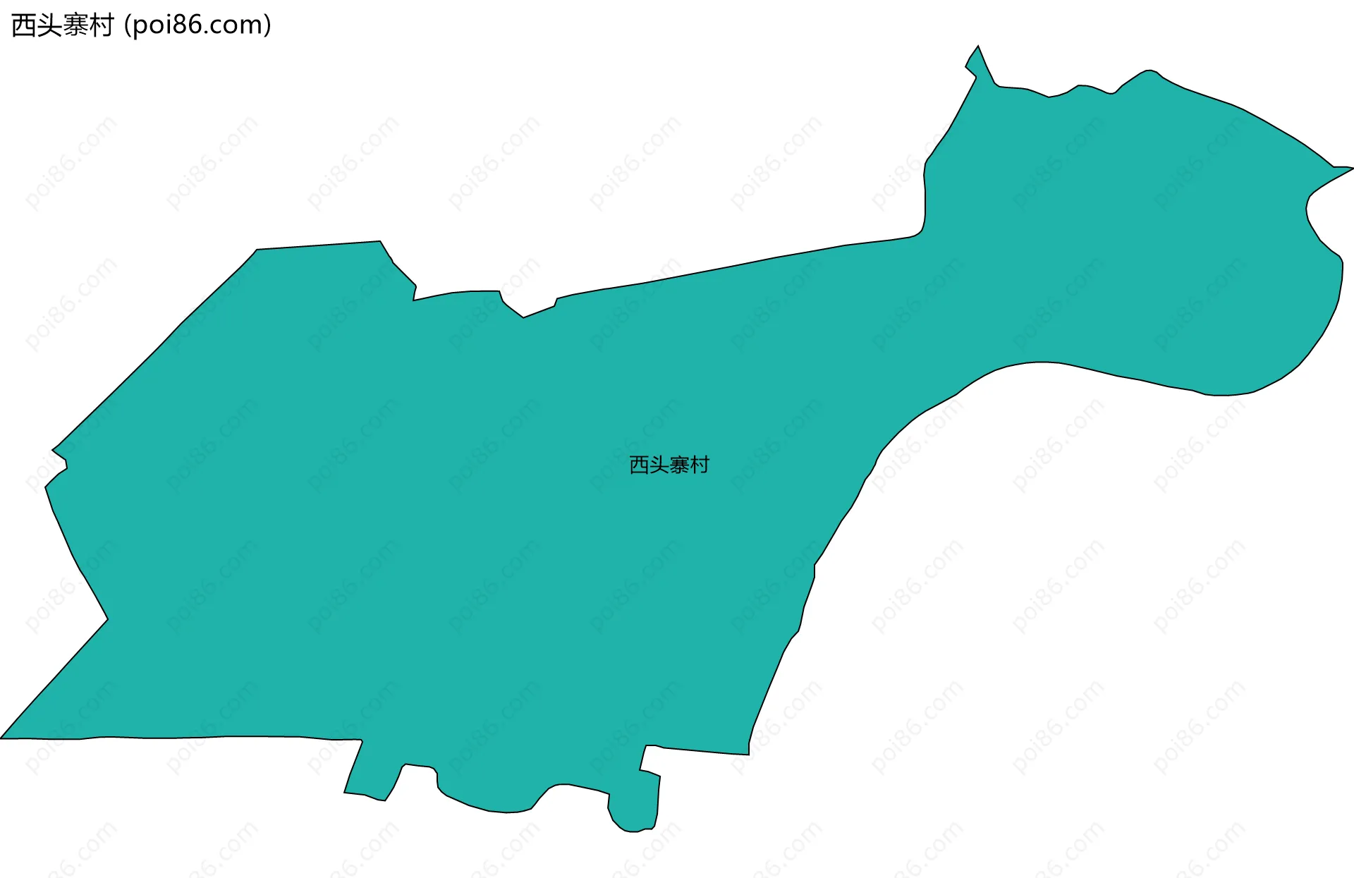 西头寨村边界地图