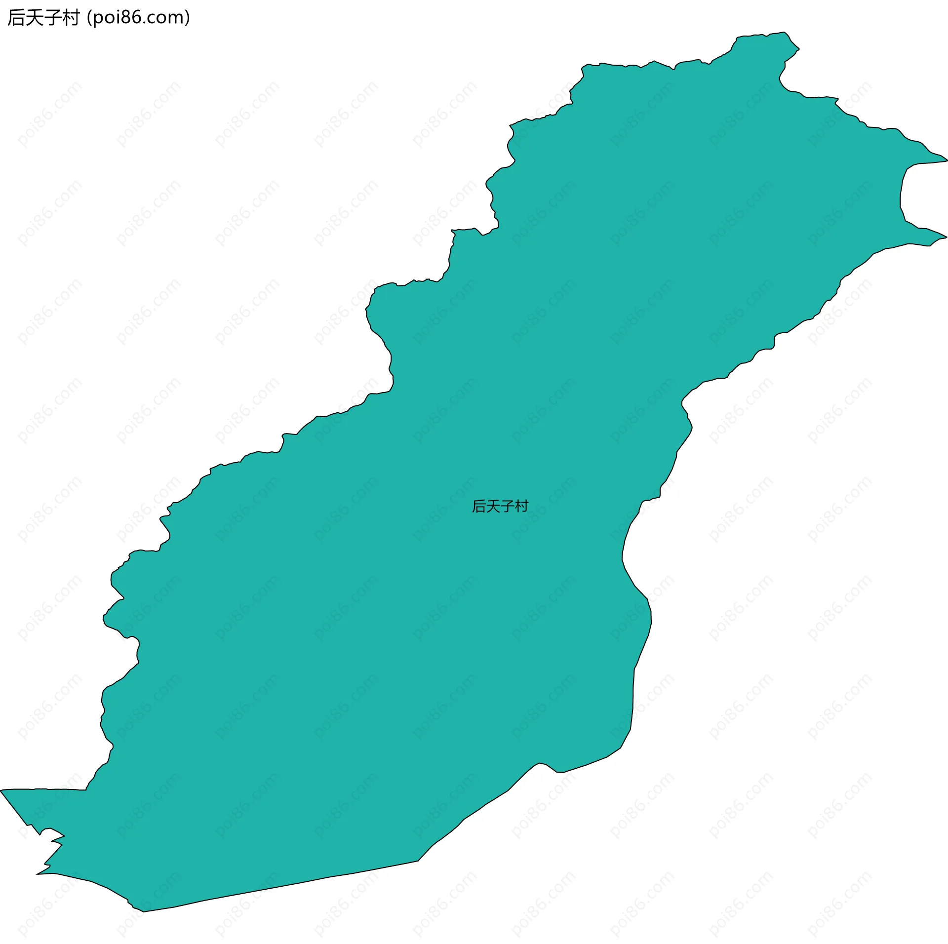 后夭子村边界地图