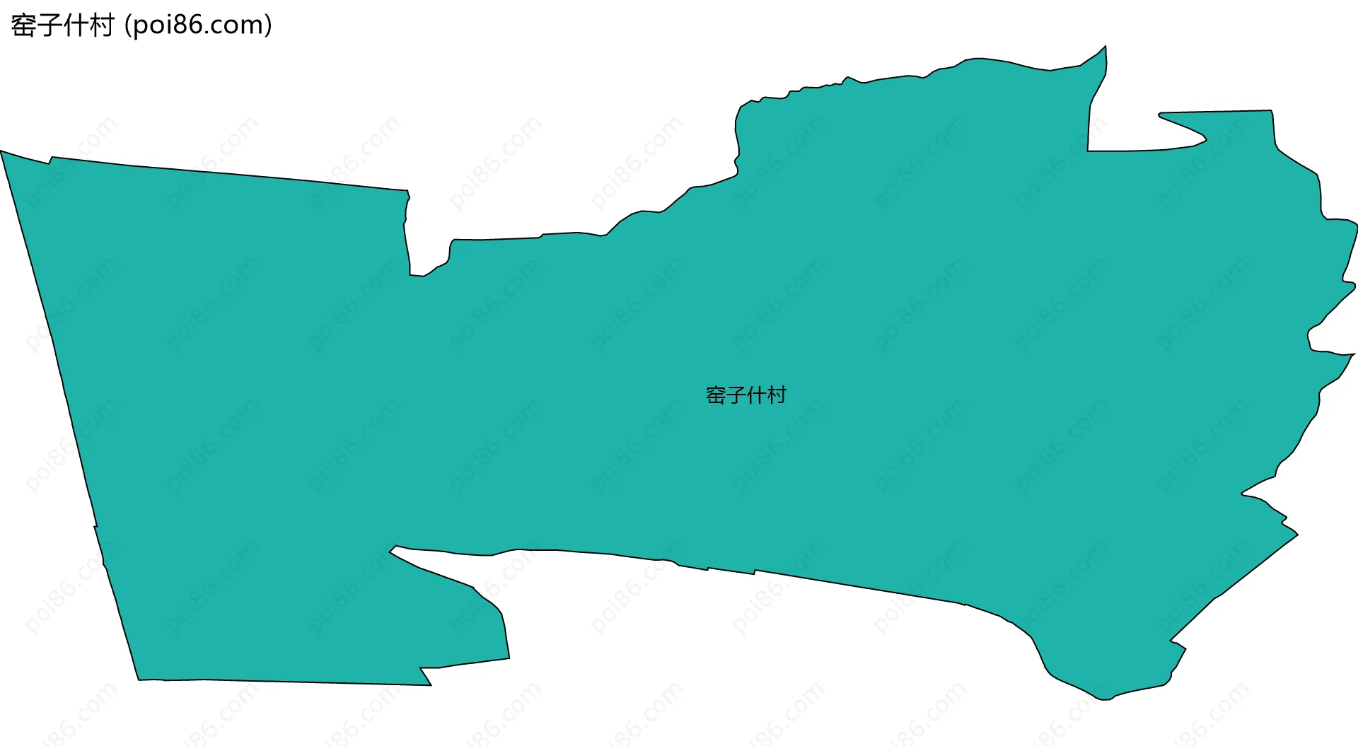 窑子什村边界地图