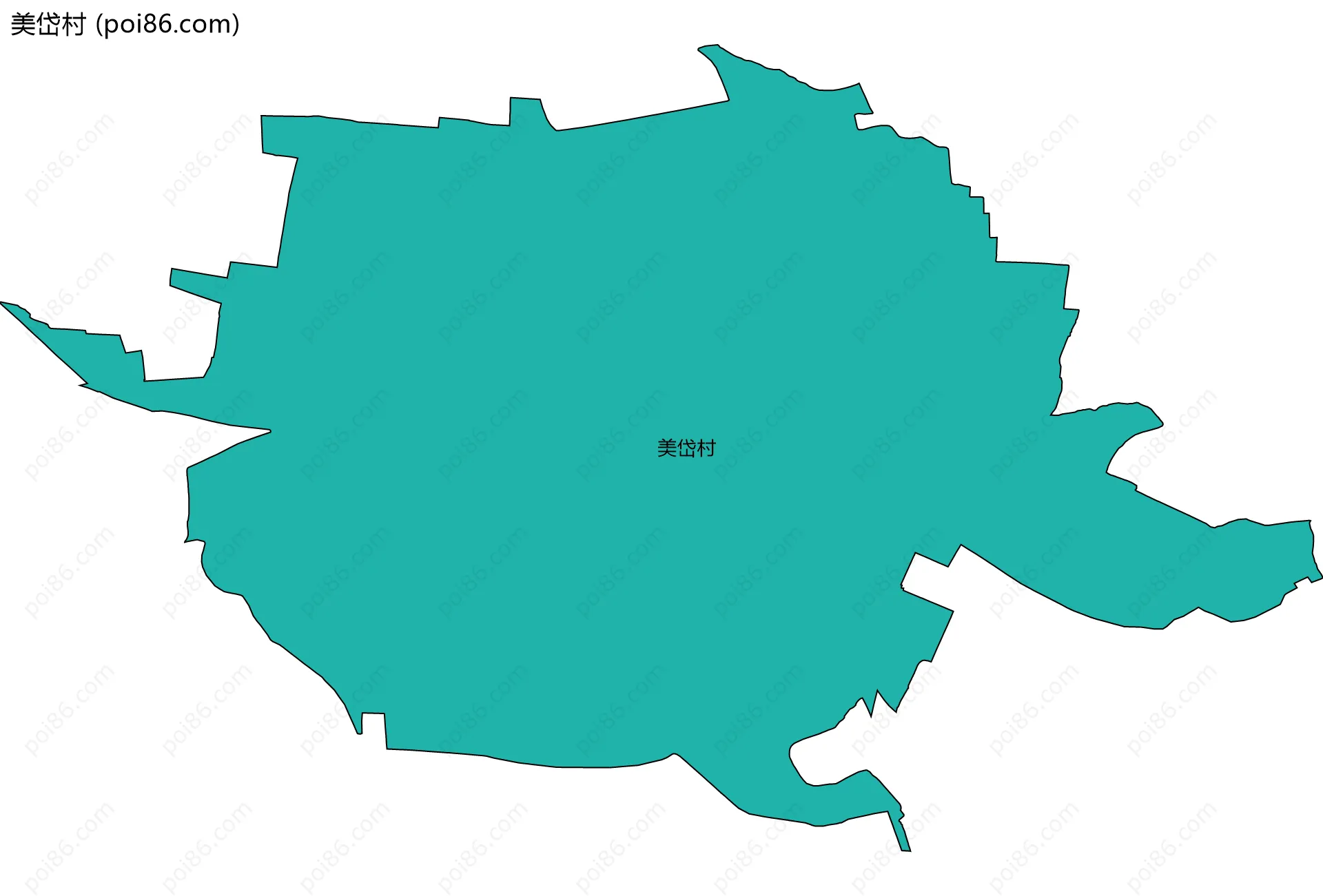 美岱村边界地图