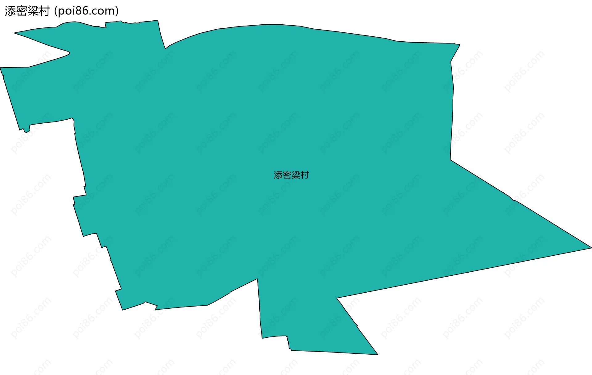 添密梁村边界地图