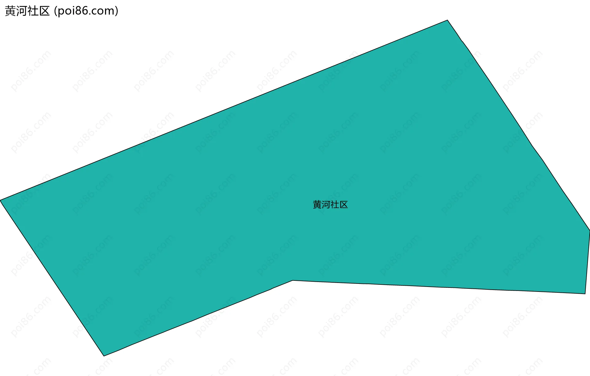 黄河社区边界地图