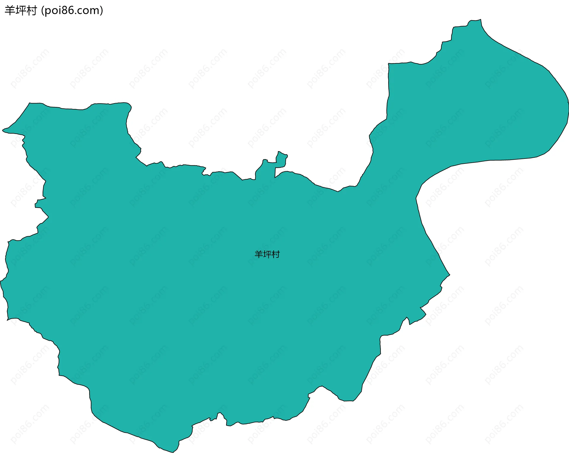 羊坪村边界地图