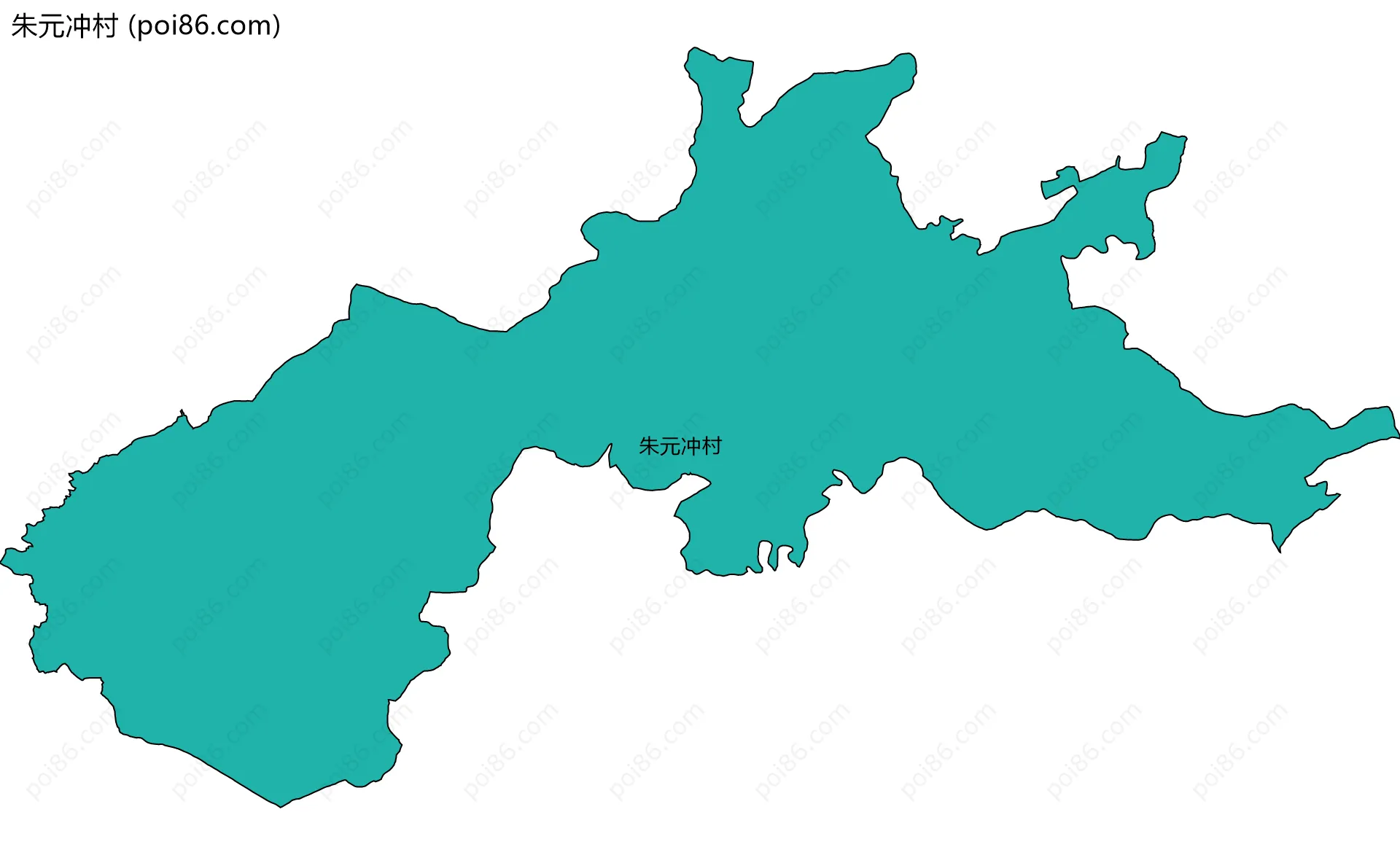 朱元冲村边界地图