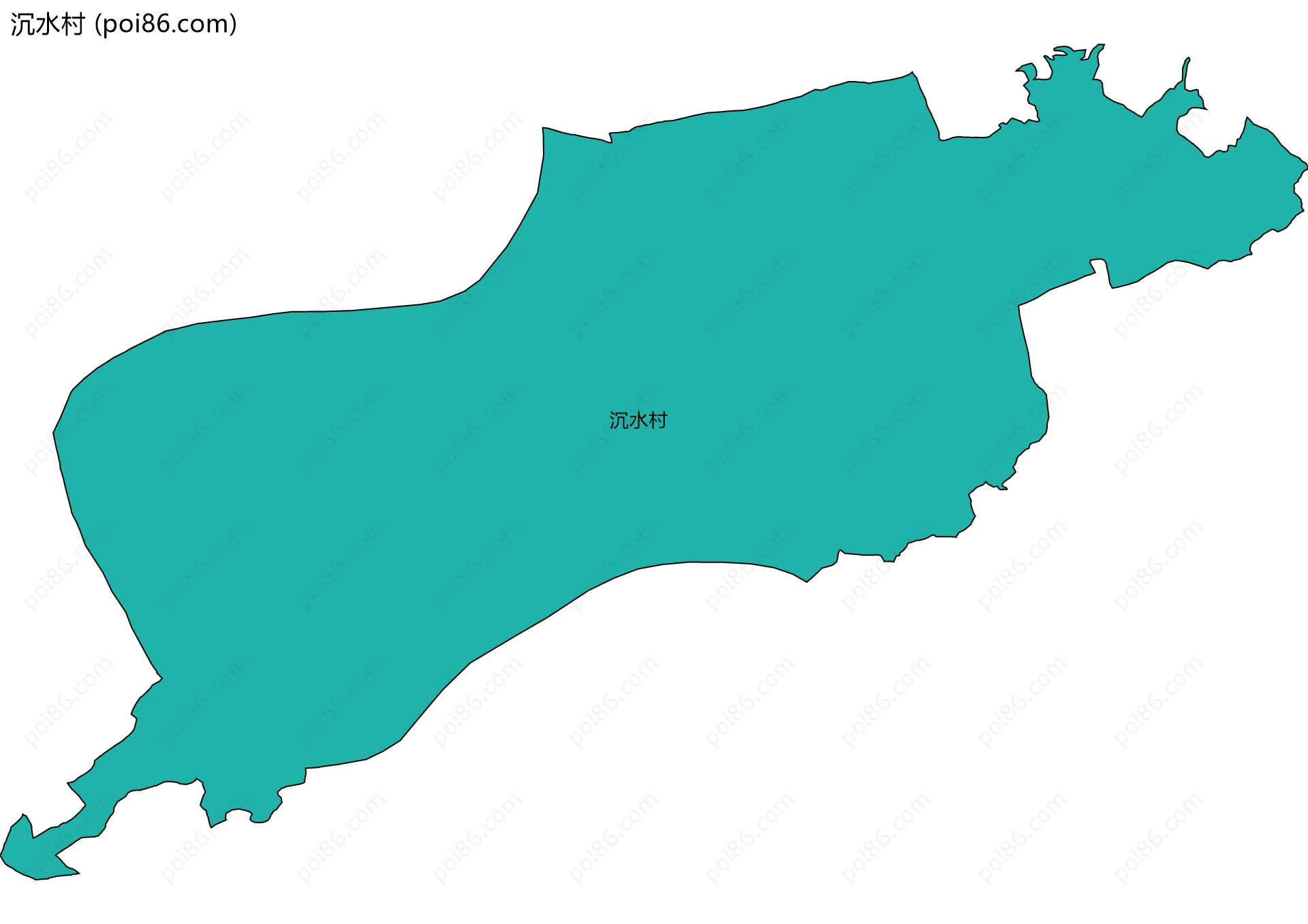 沉水村边界地图