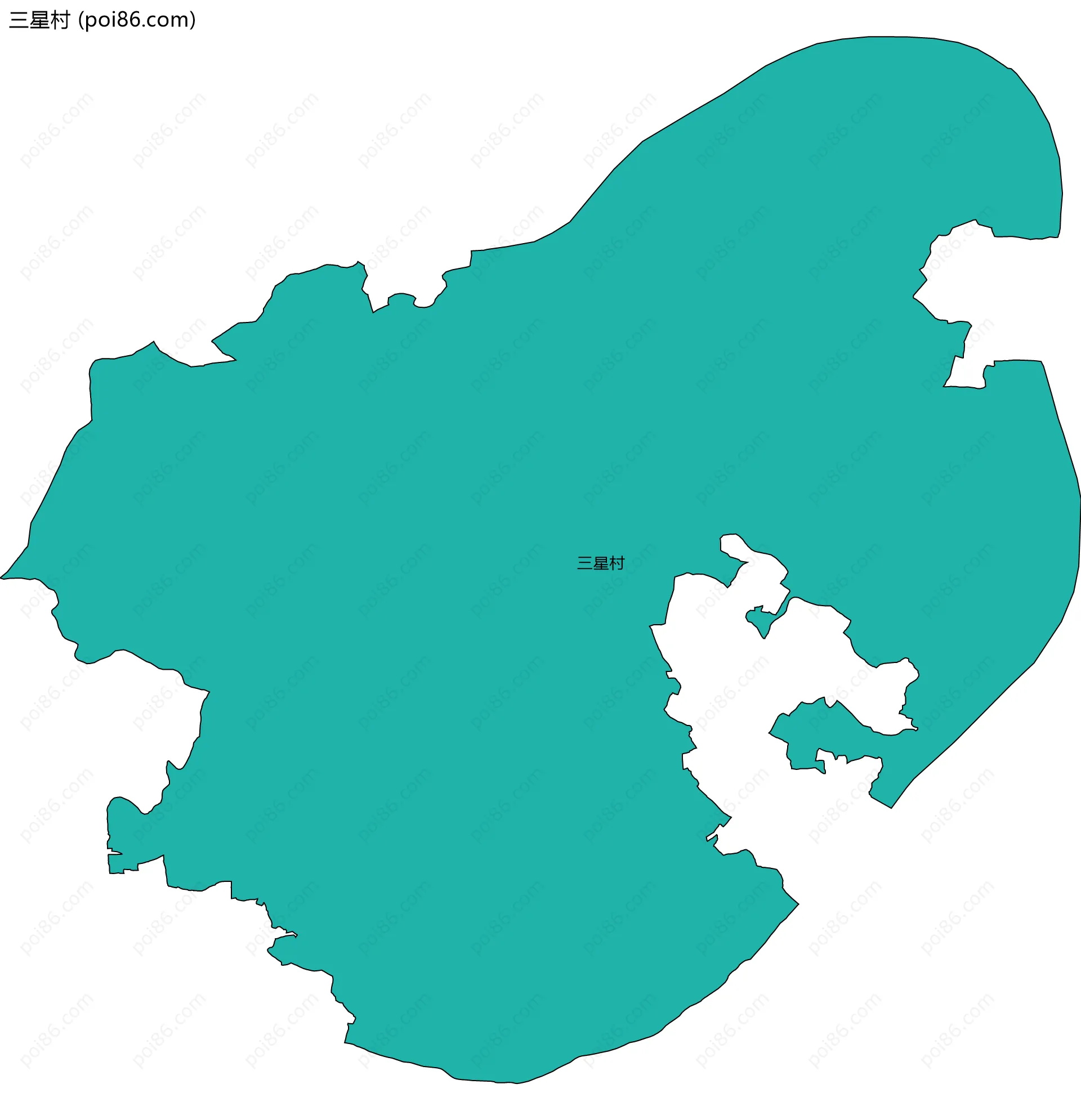 三星村边界地图