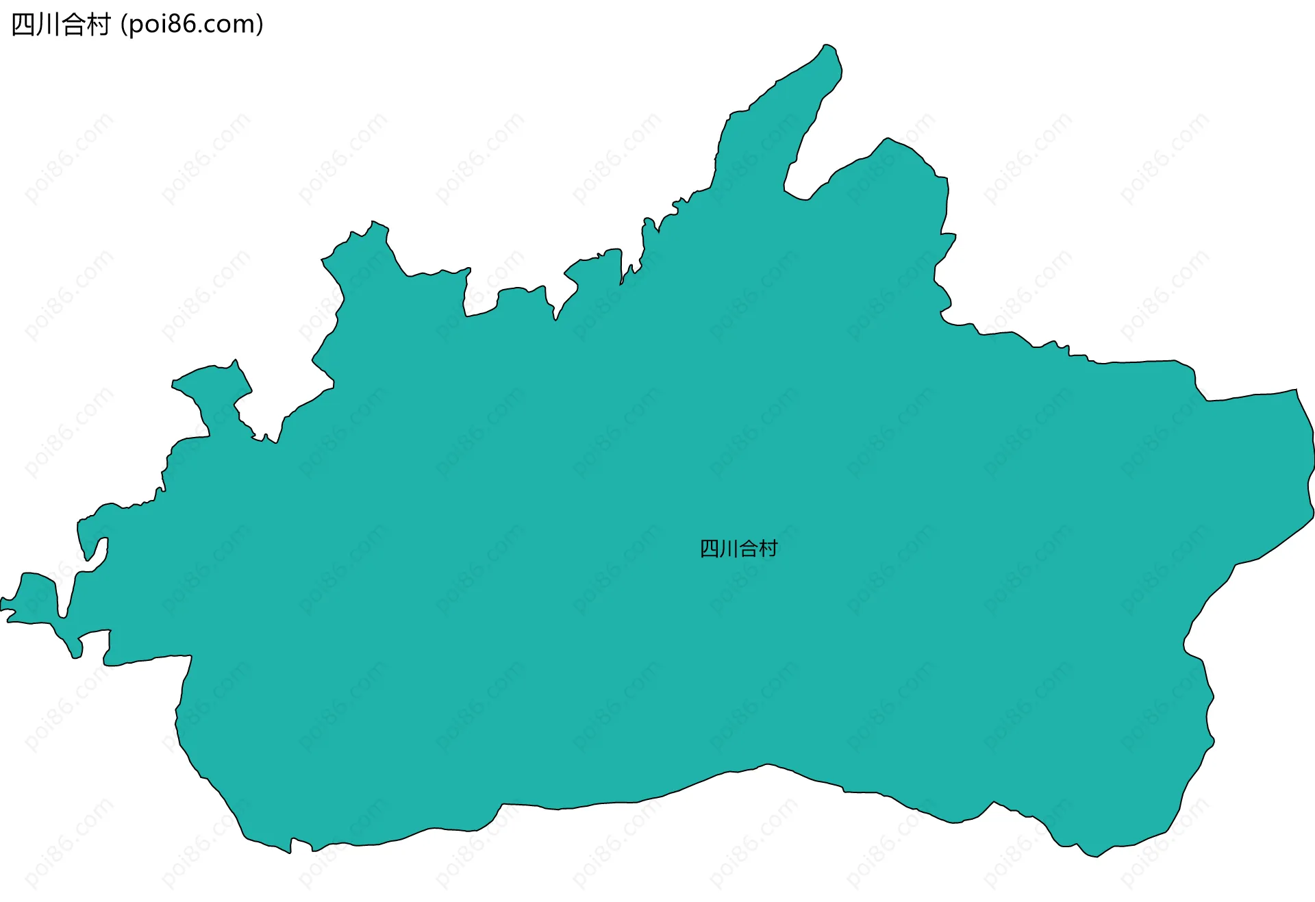 四川合村边界地图