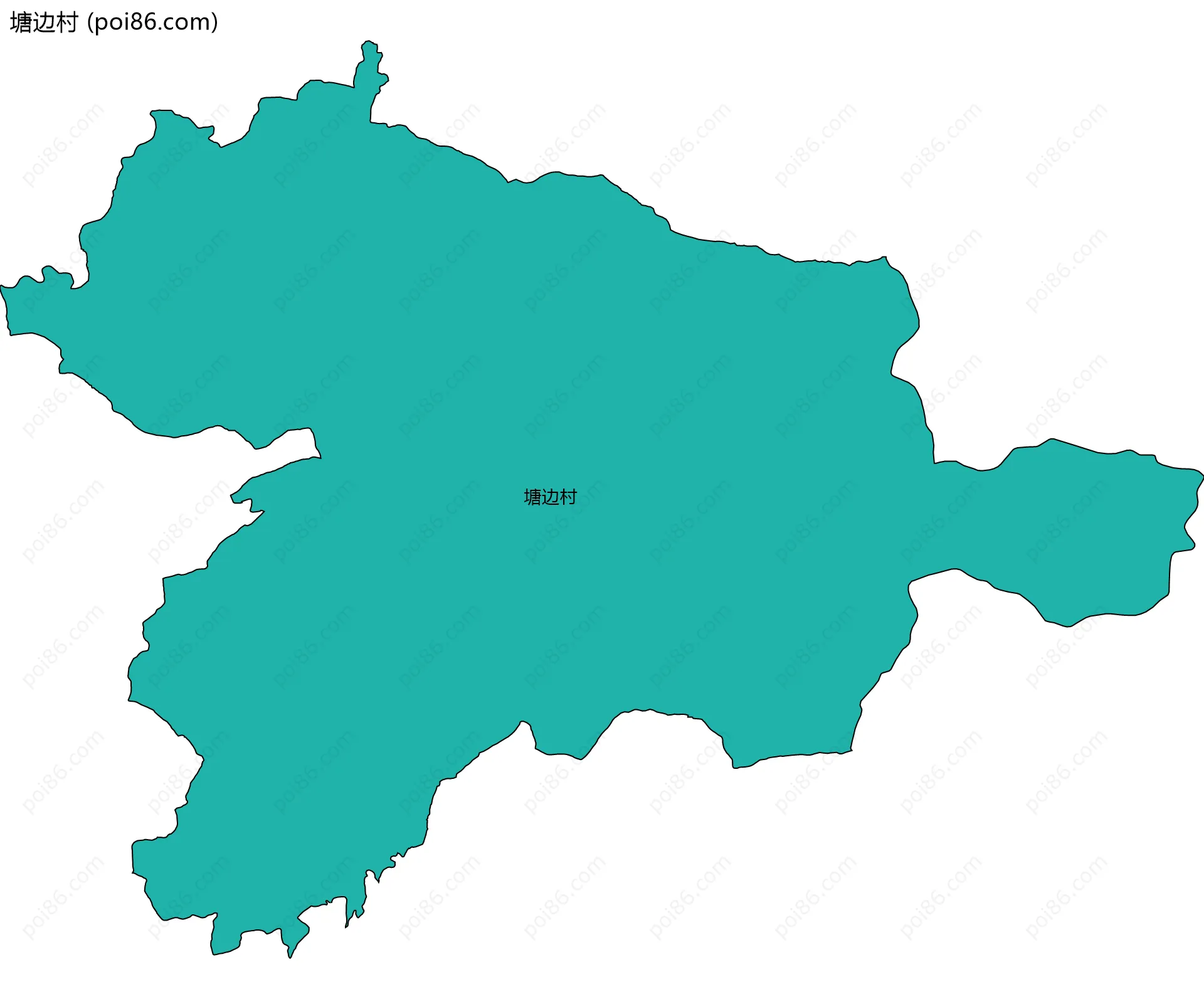 塘边村边界地图