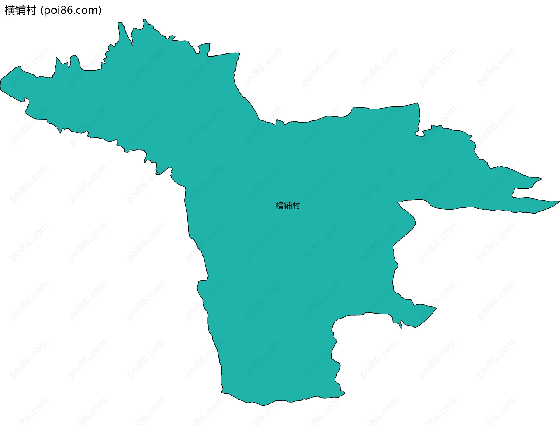 横铺村边界地图