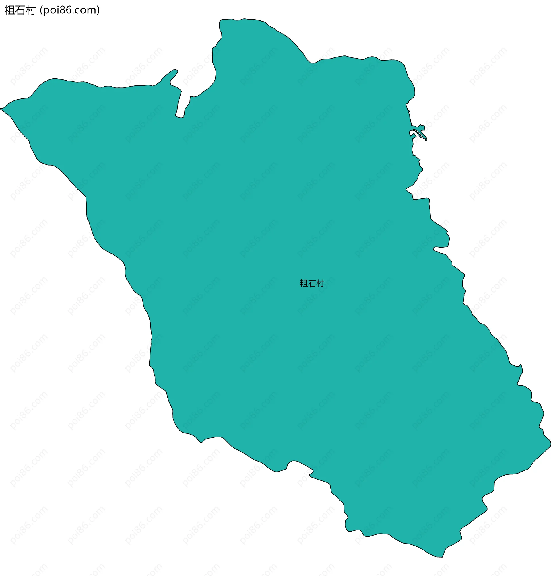 粗石村边界地图