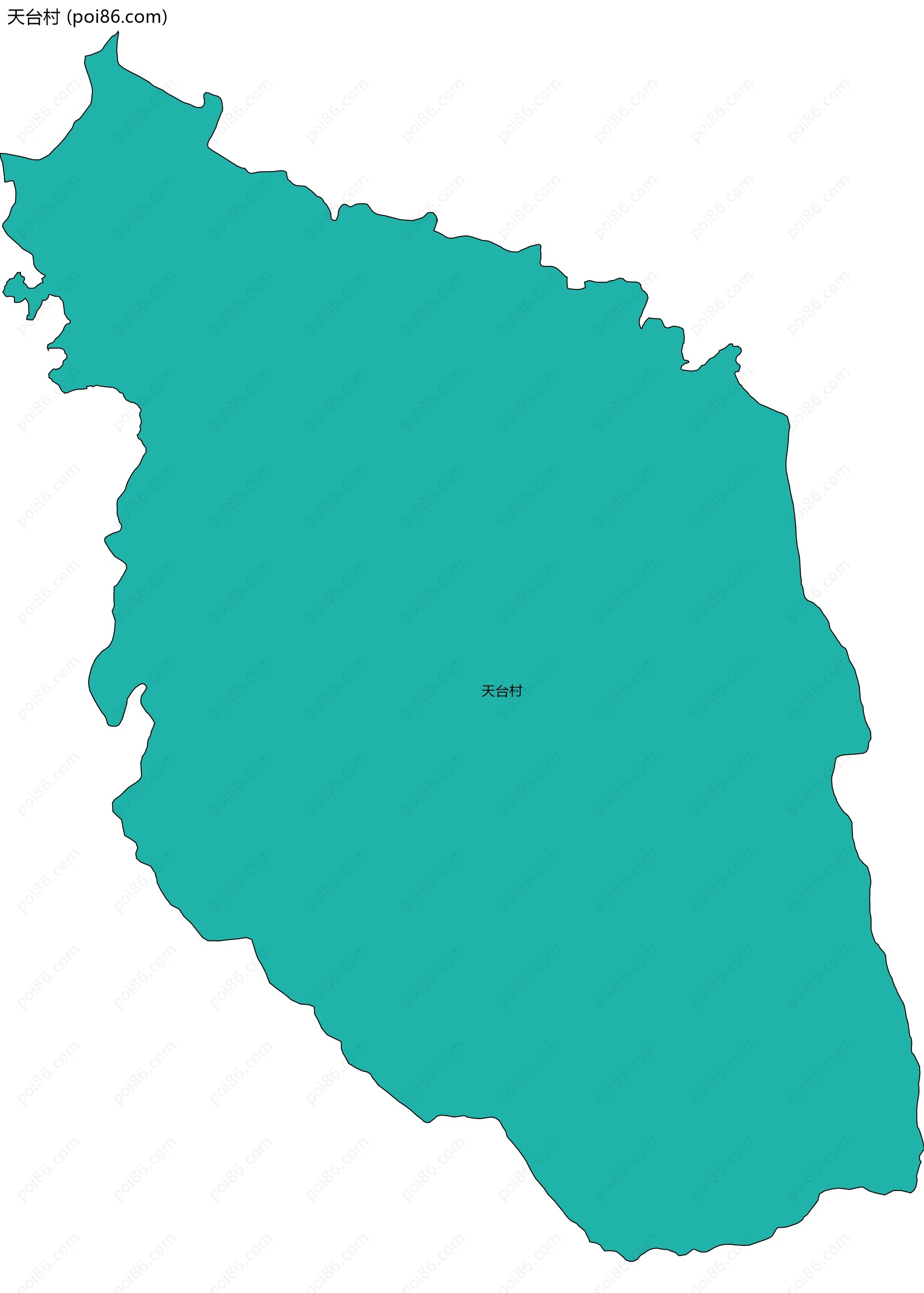 天台村边界地图