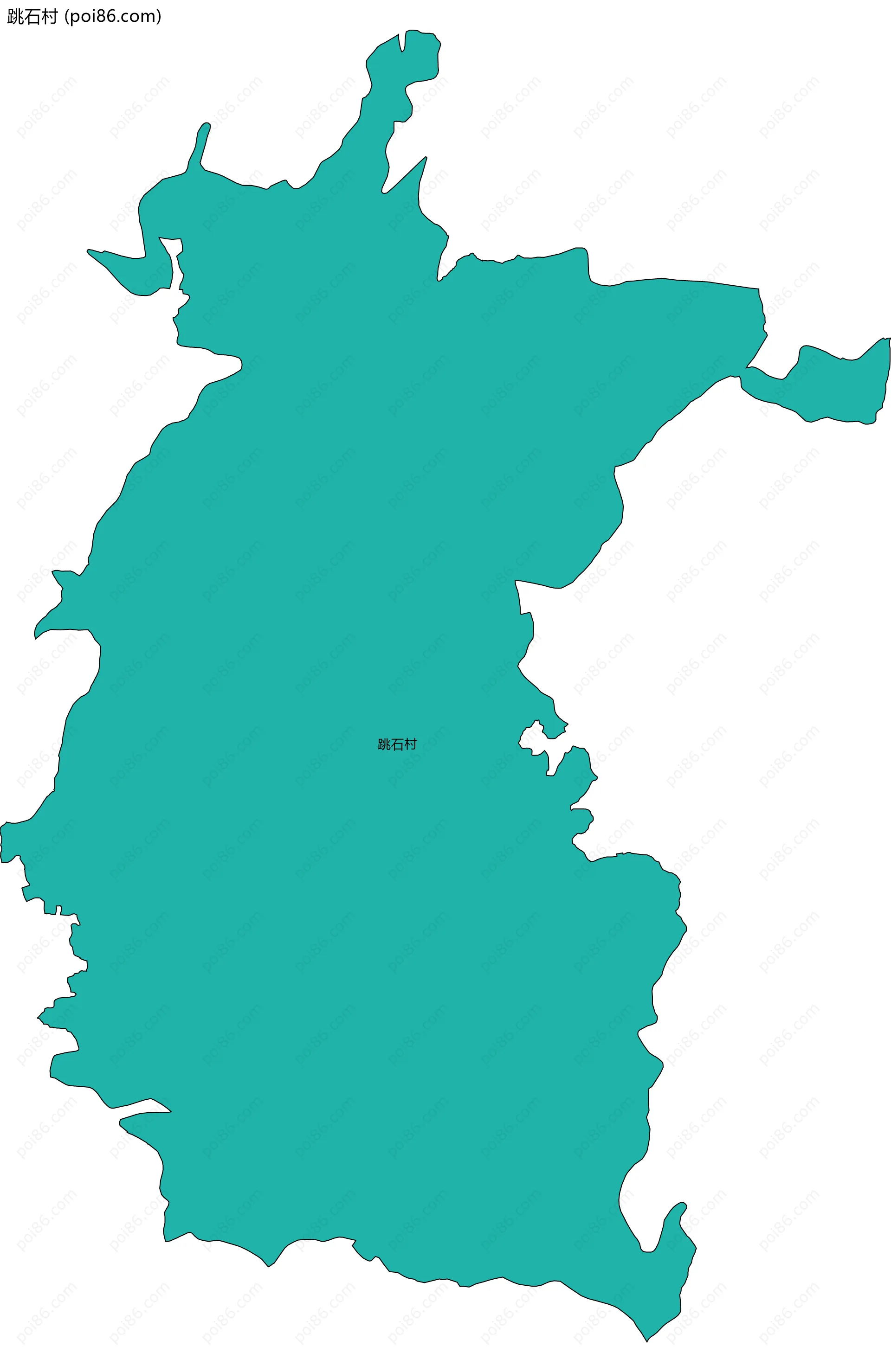 跳石村边界地图